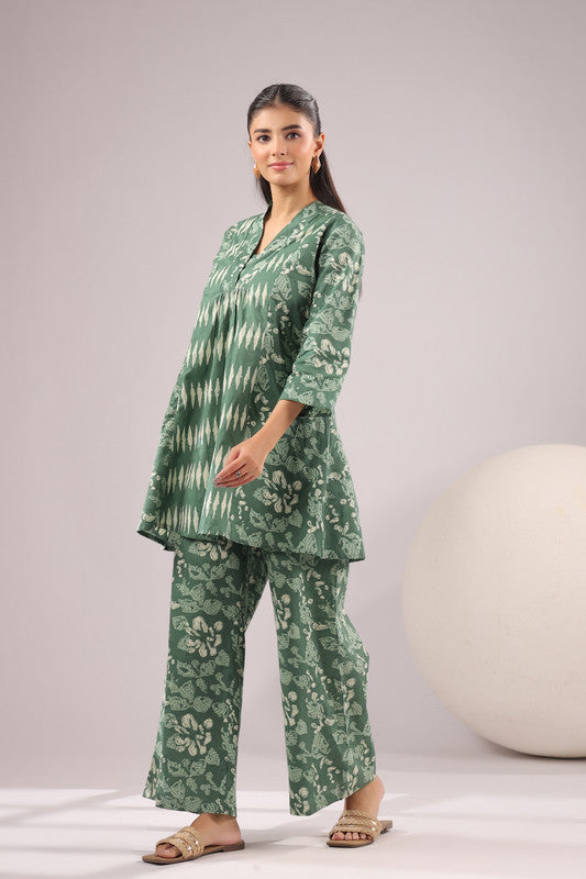 Sage Harmony Printed Cotton Co-ord Set
