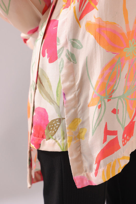 Floral Muse Printed Muslin Silk Shirt
