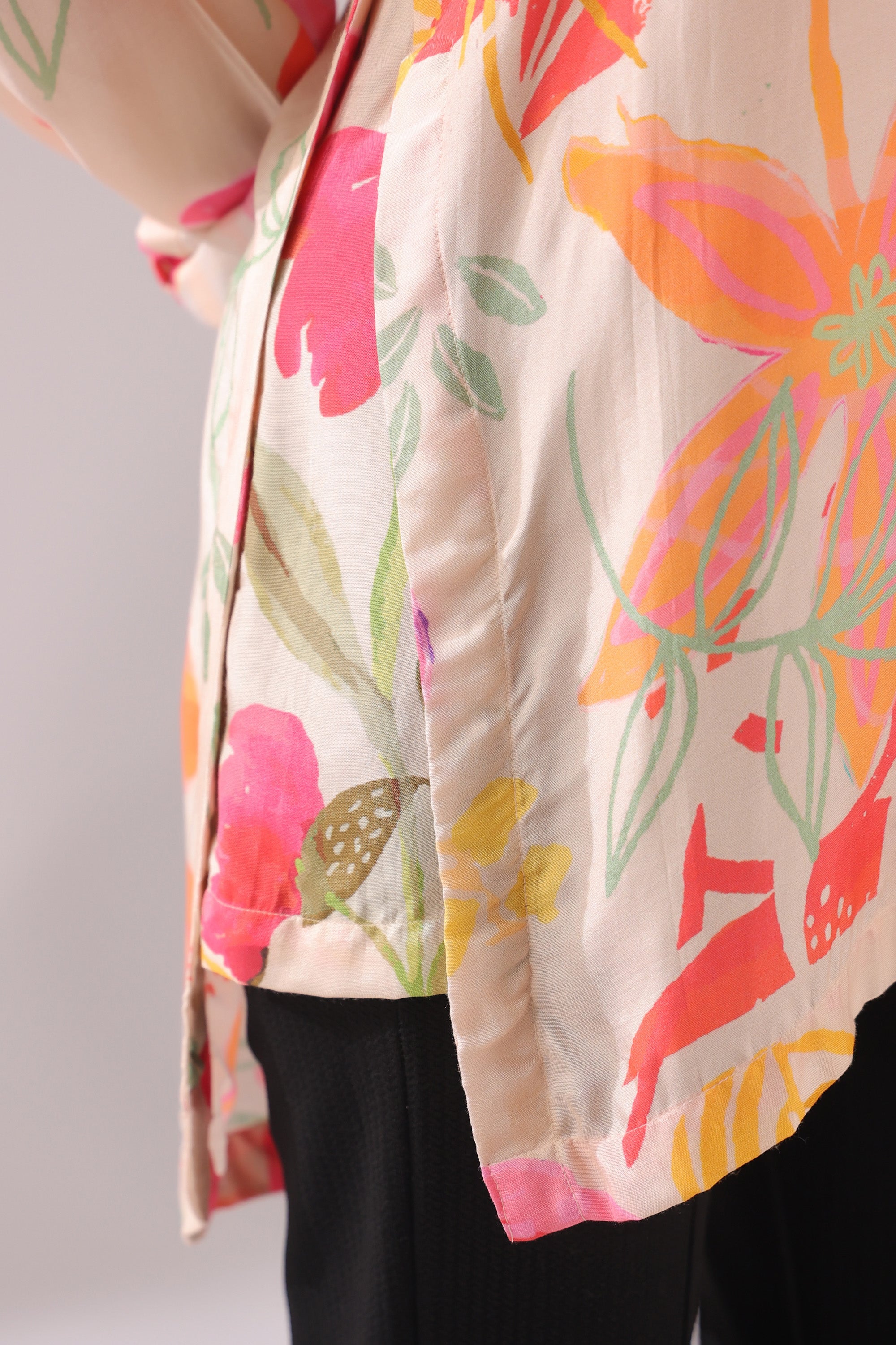 Floral Muse Printed Muslin Silk Shirt