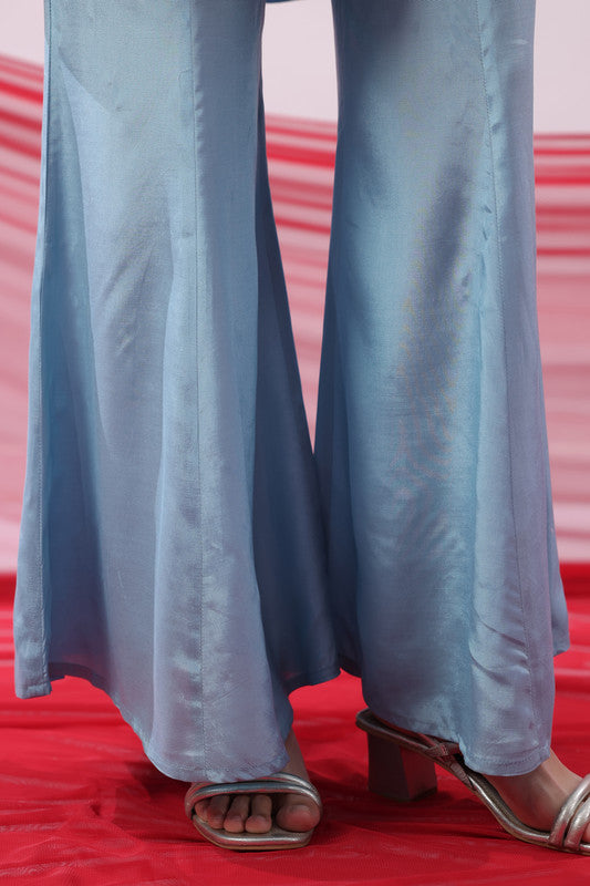 Sky Blue Solid Co-ord Set