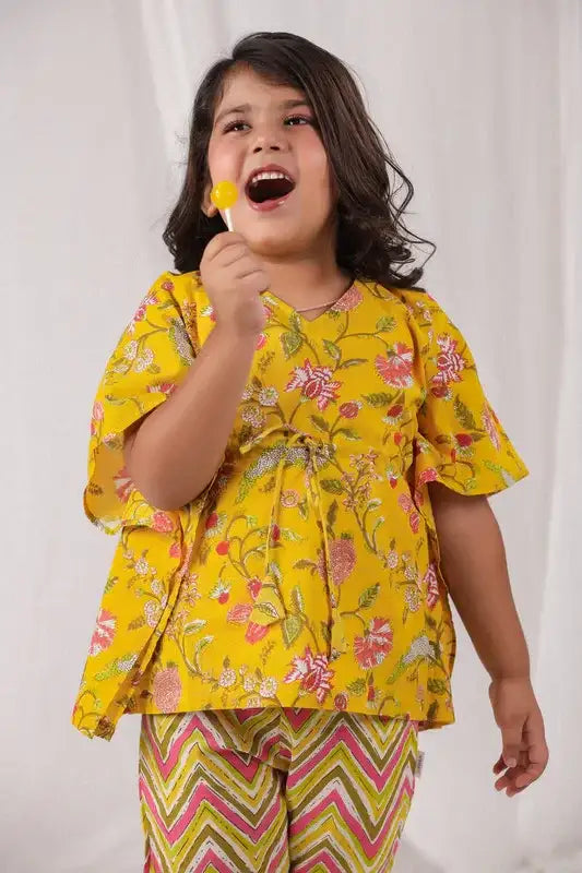 Sunlit Floral Kaftan Cotton Set