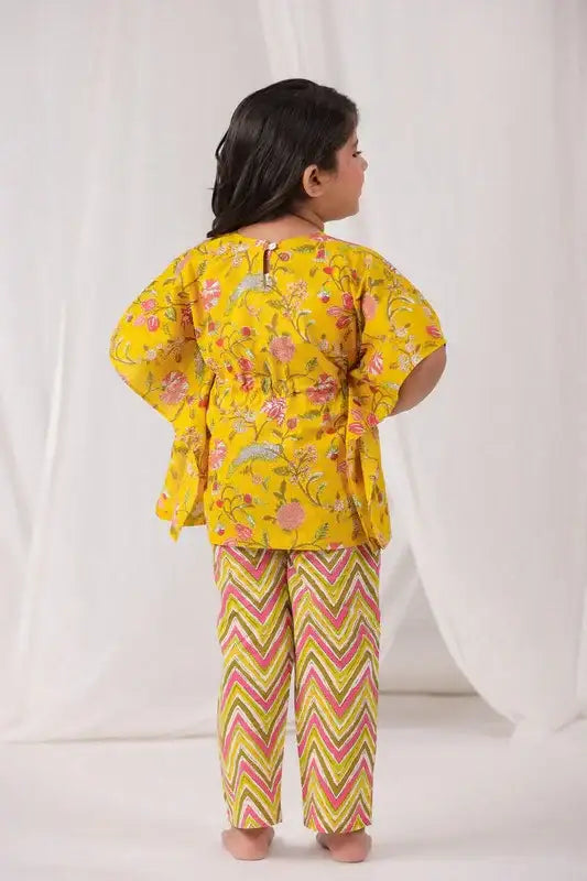 Sunlit Floral Kaftan Cotton Set