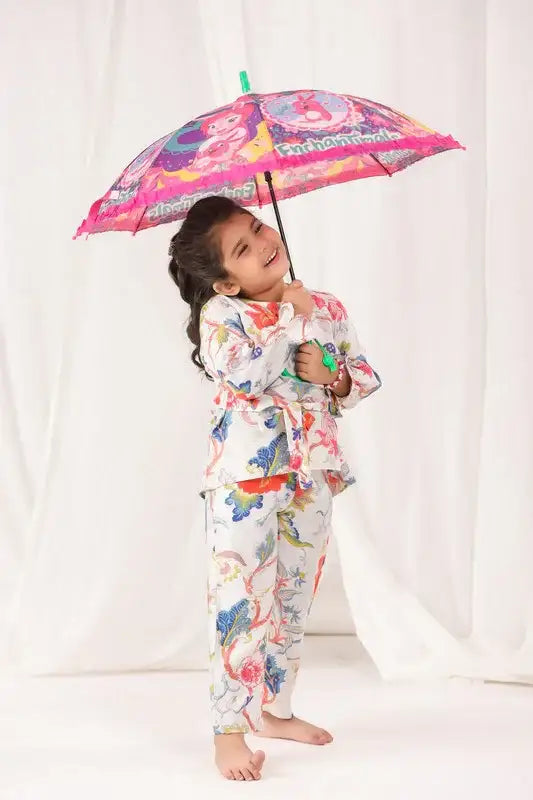 Ivory Bloom Russian Silk Coord Set