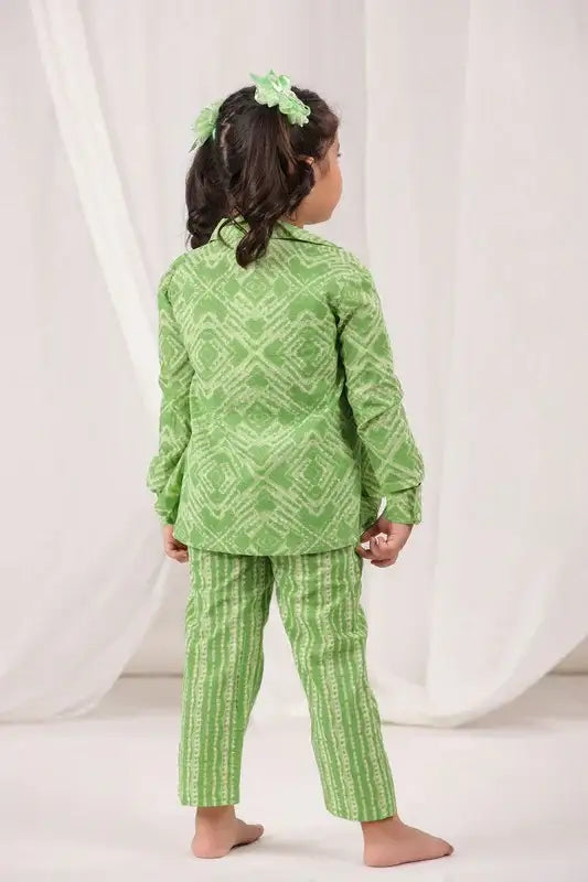 Evergreen Shibori Cotton Three-Piece Set