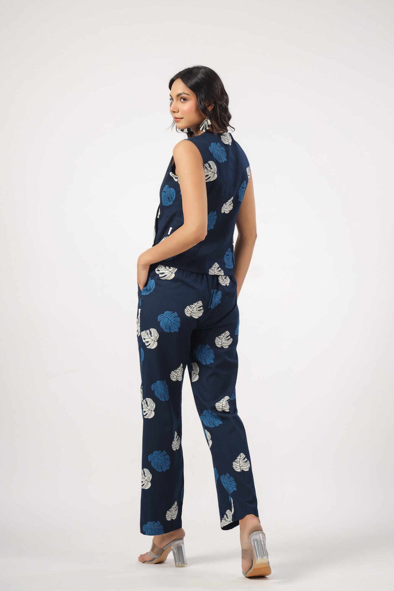 Palm Refresher Vest Cotton Flex Co-ord Set