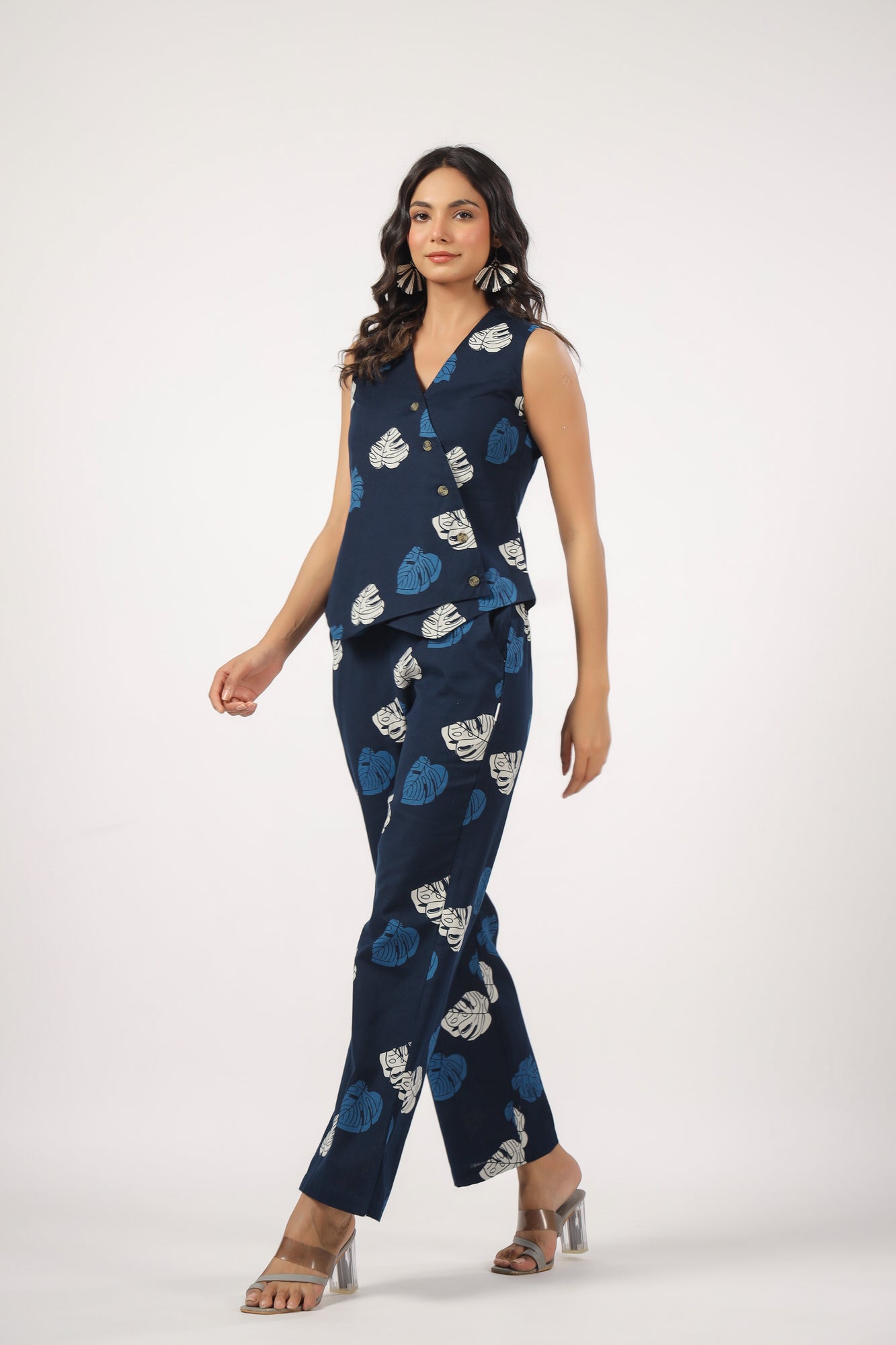 Palm Refresher Vest Cotton Flex Co-ord Set