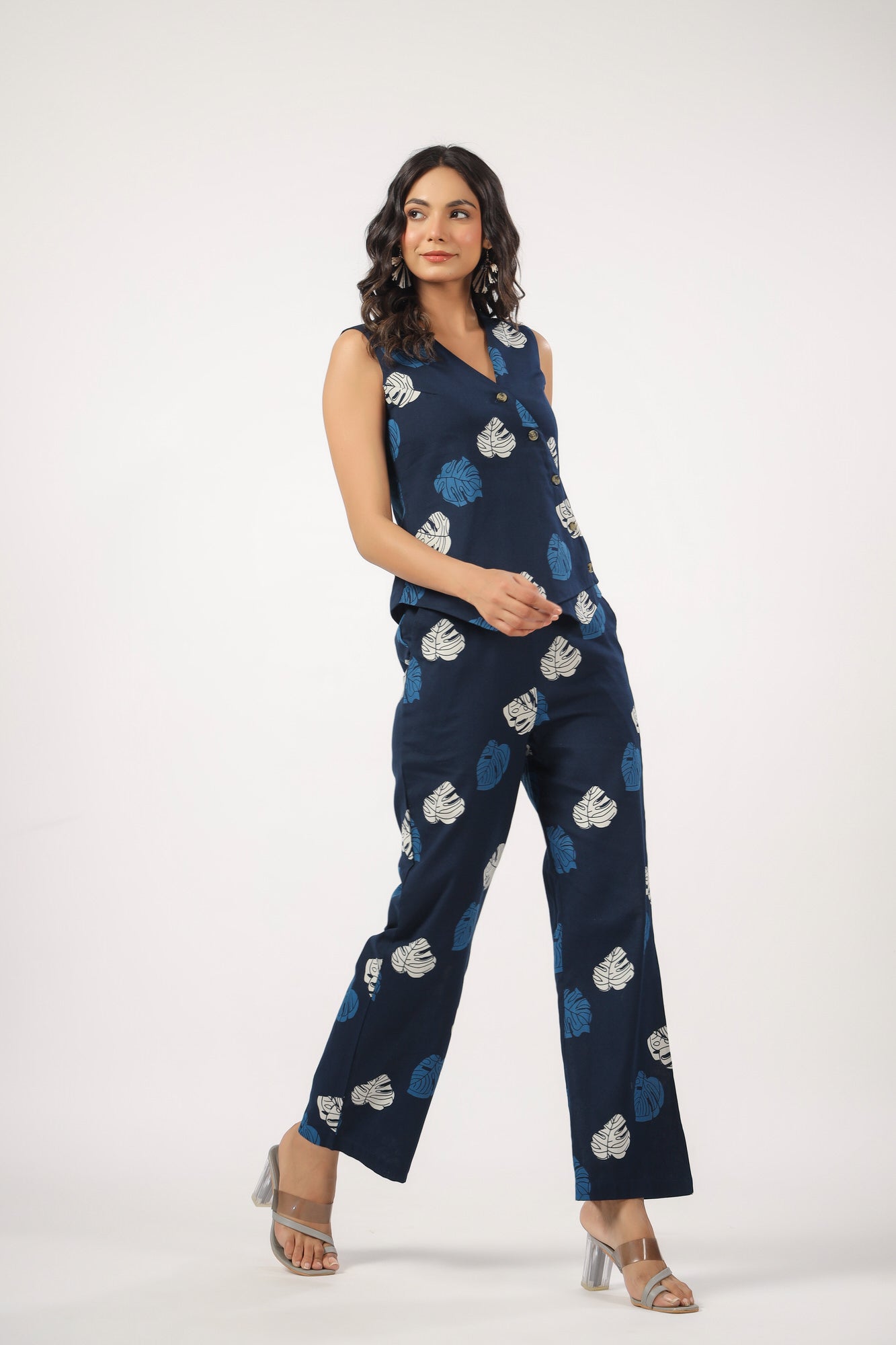 Palm Refresher Vest Cotton Flex Co-ord Set