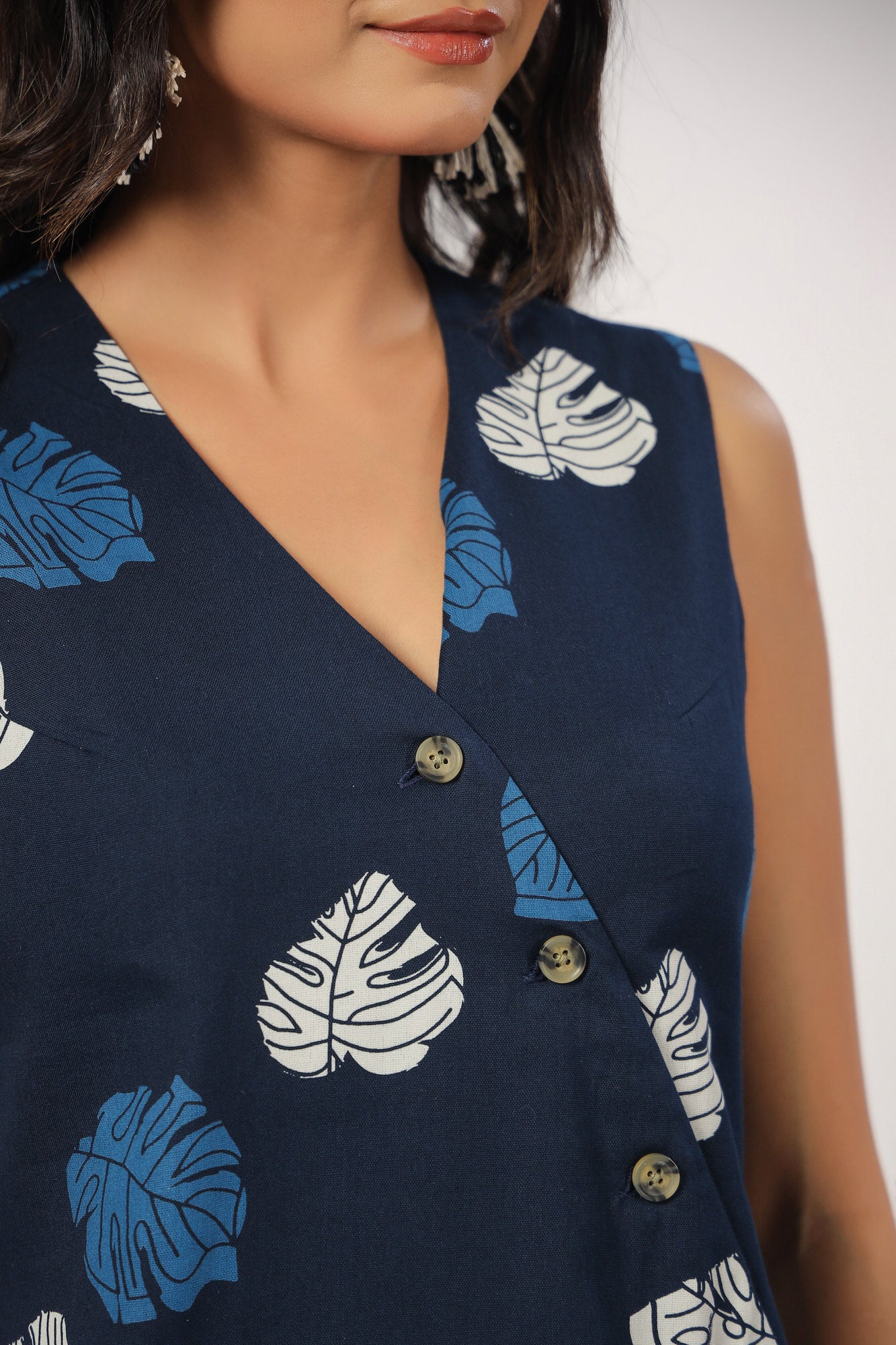 Palm Refresher Vest Cotton Flex Co-ord Set