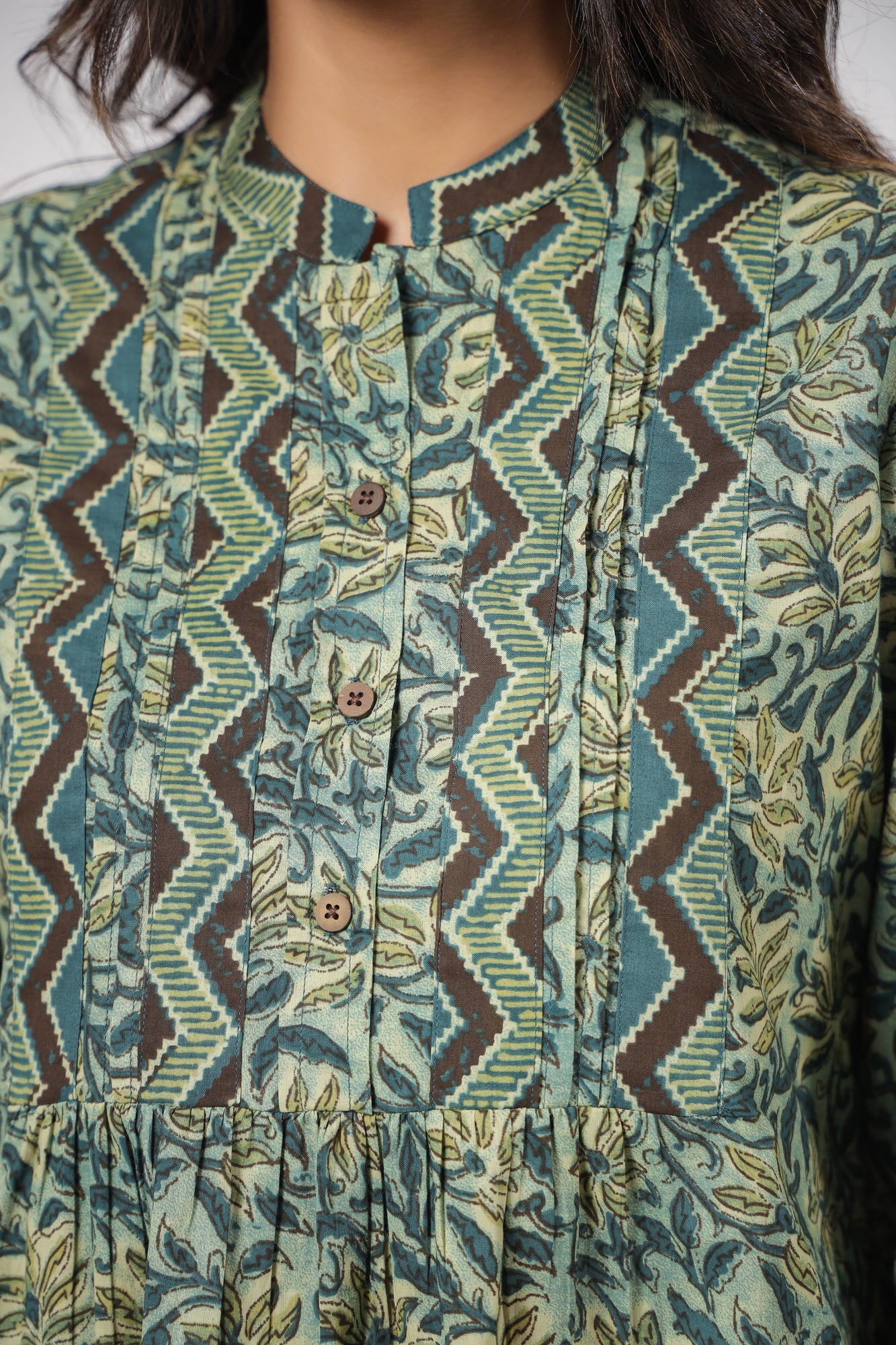 Zen Green Cotton Loungewear Top Set