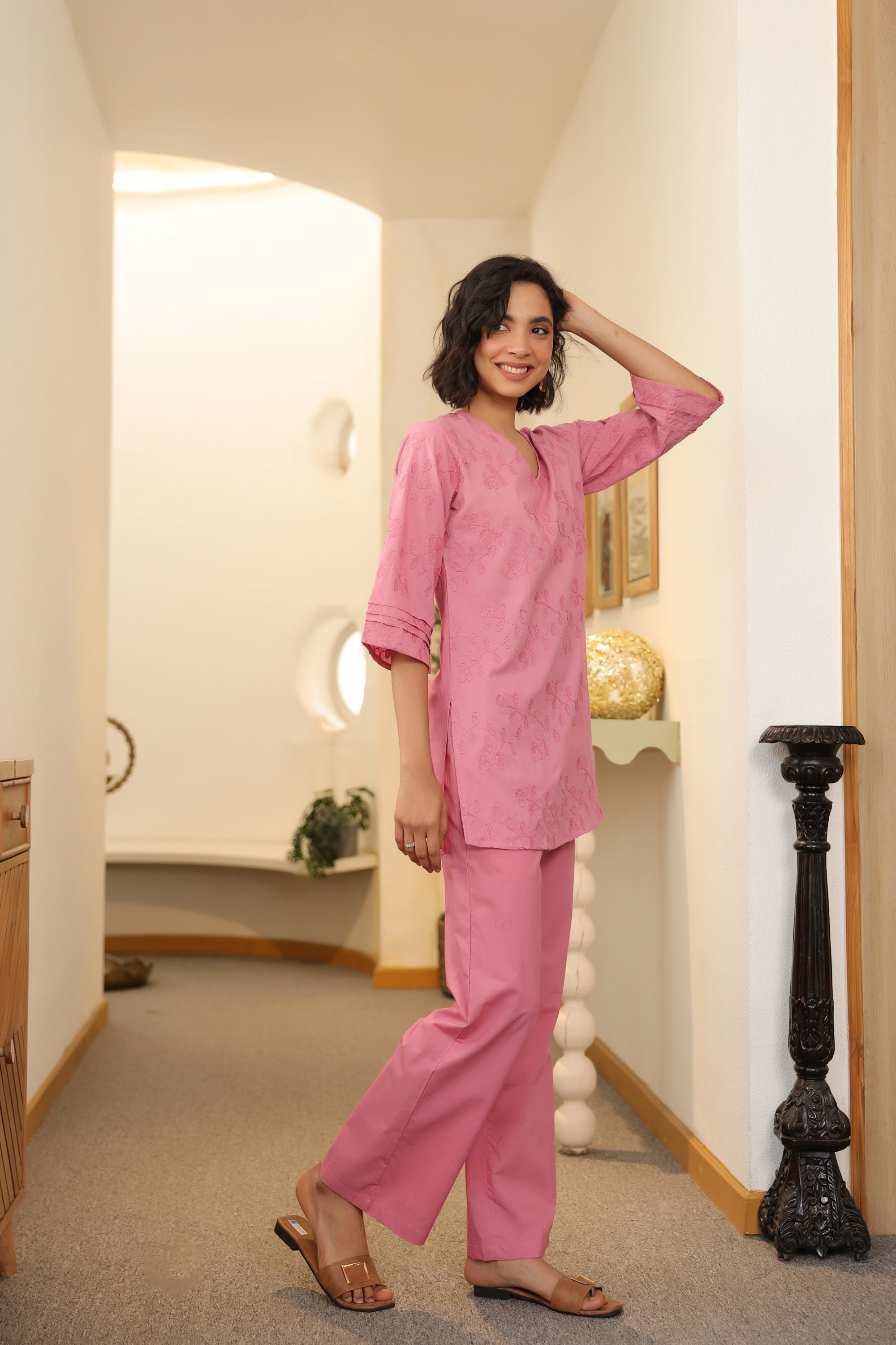 Rosé Haze Cotton Co-ord Set