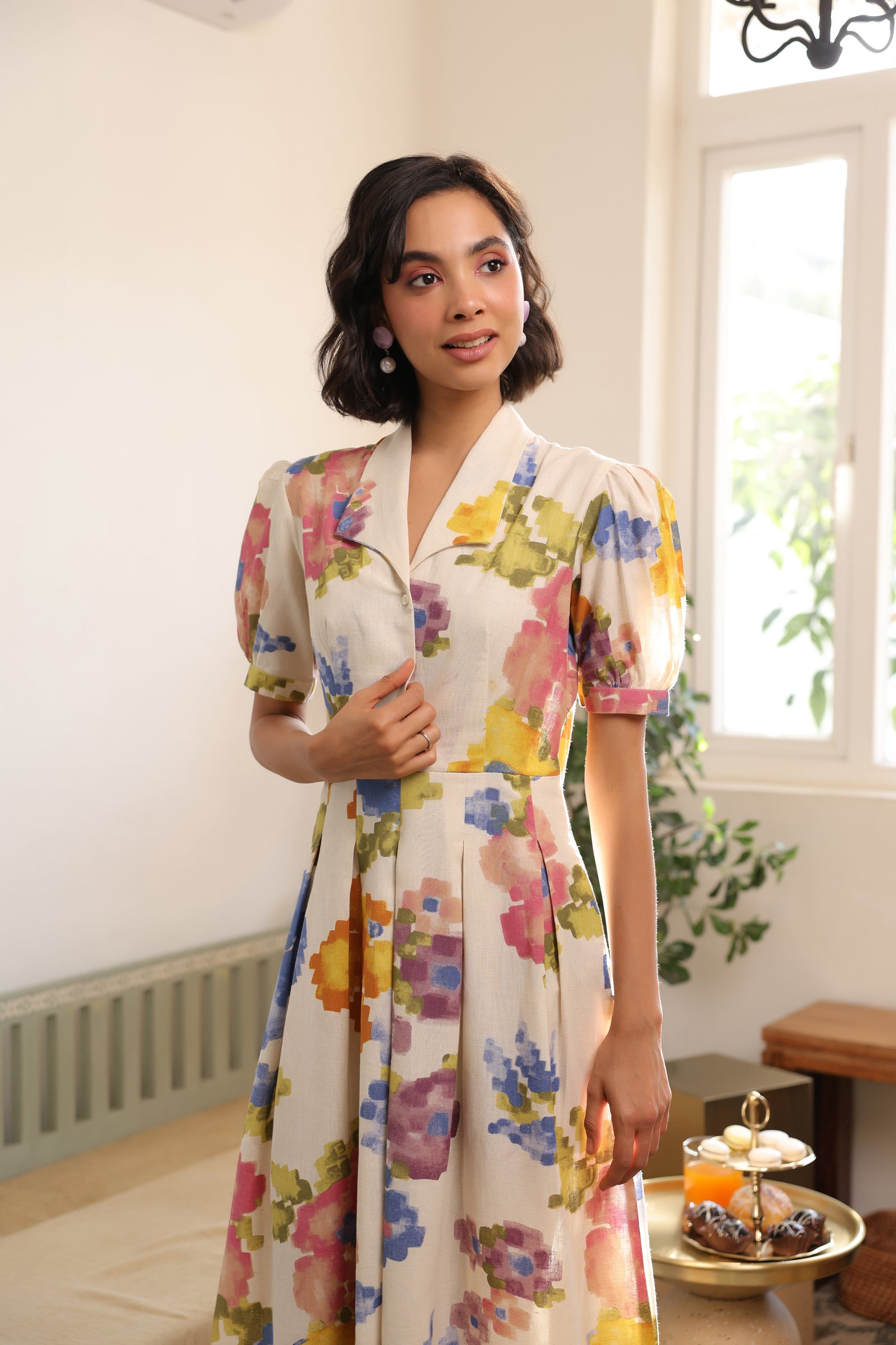 Spring Hues Vintage Cotton Flex Dress
