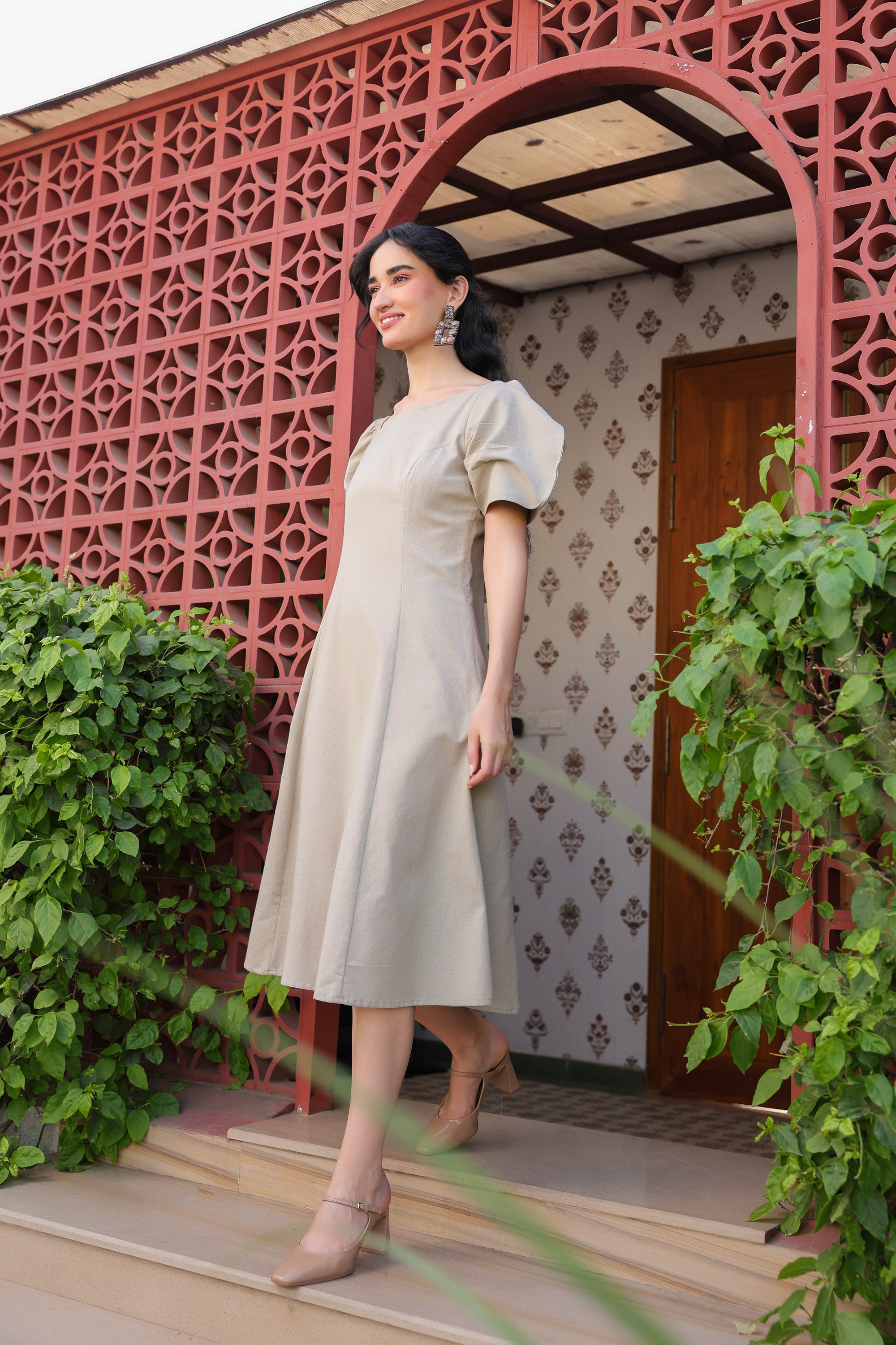 Soft Mocha Cotton Flex Dress