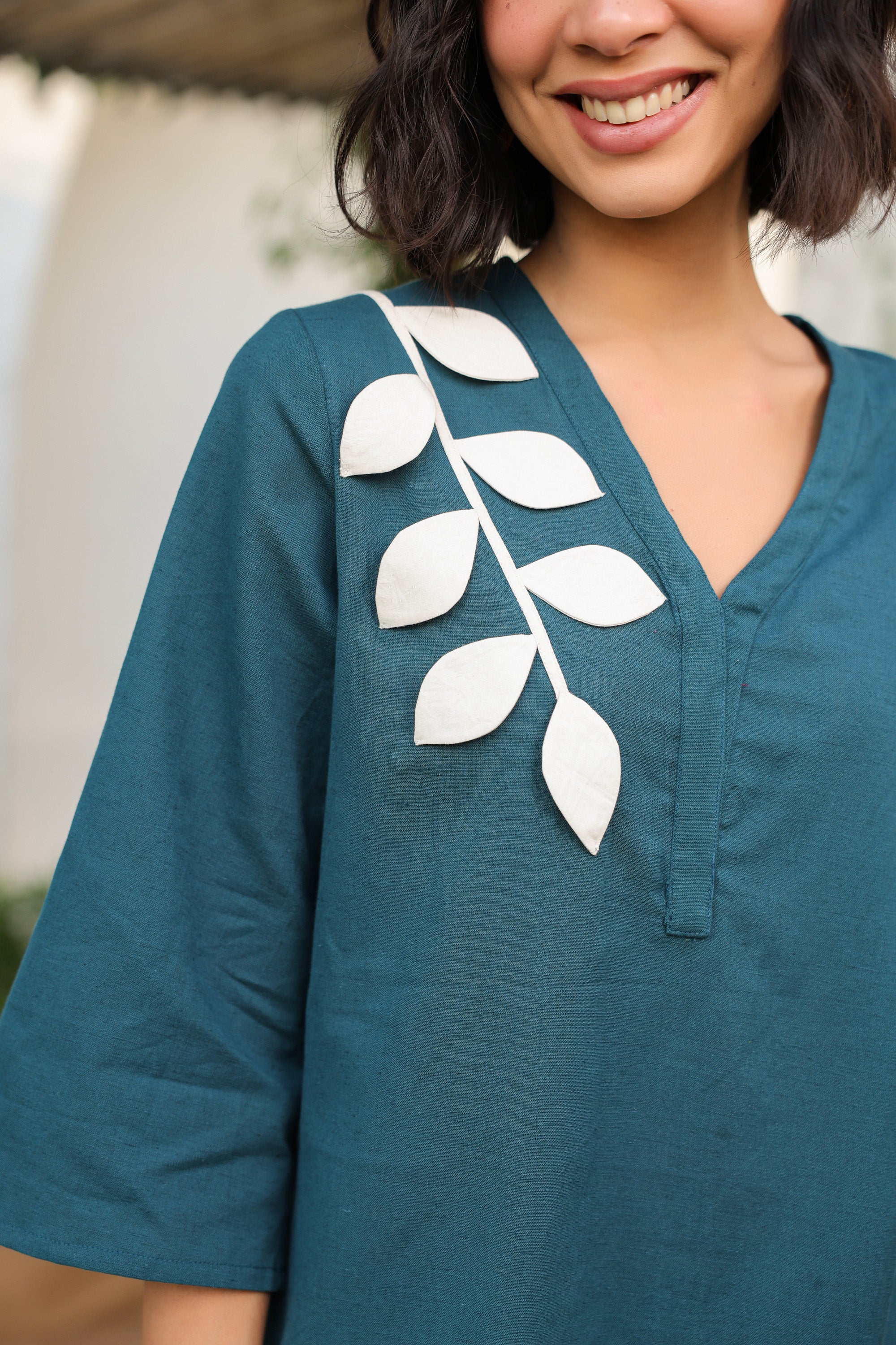 Teal Petal Cotton Flex Co-ord Set