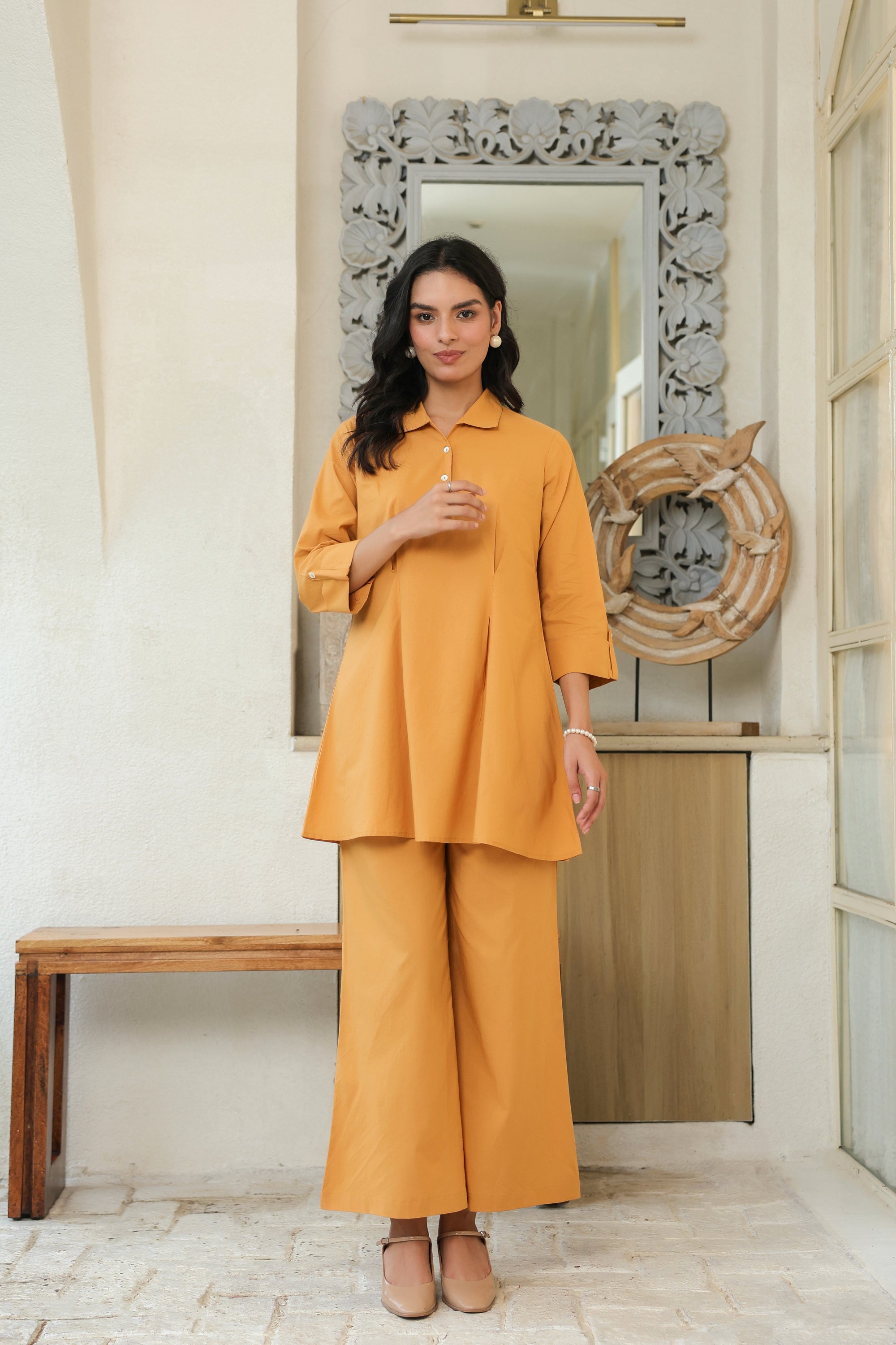 Golden Dusk Cotton Co-ord Set