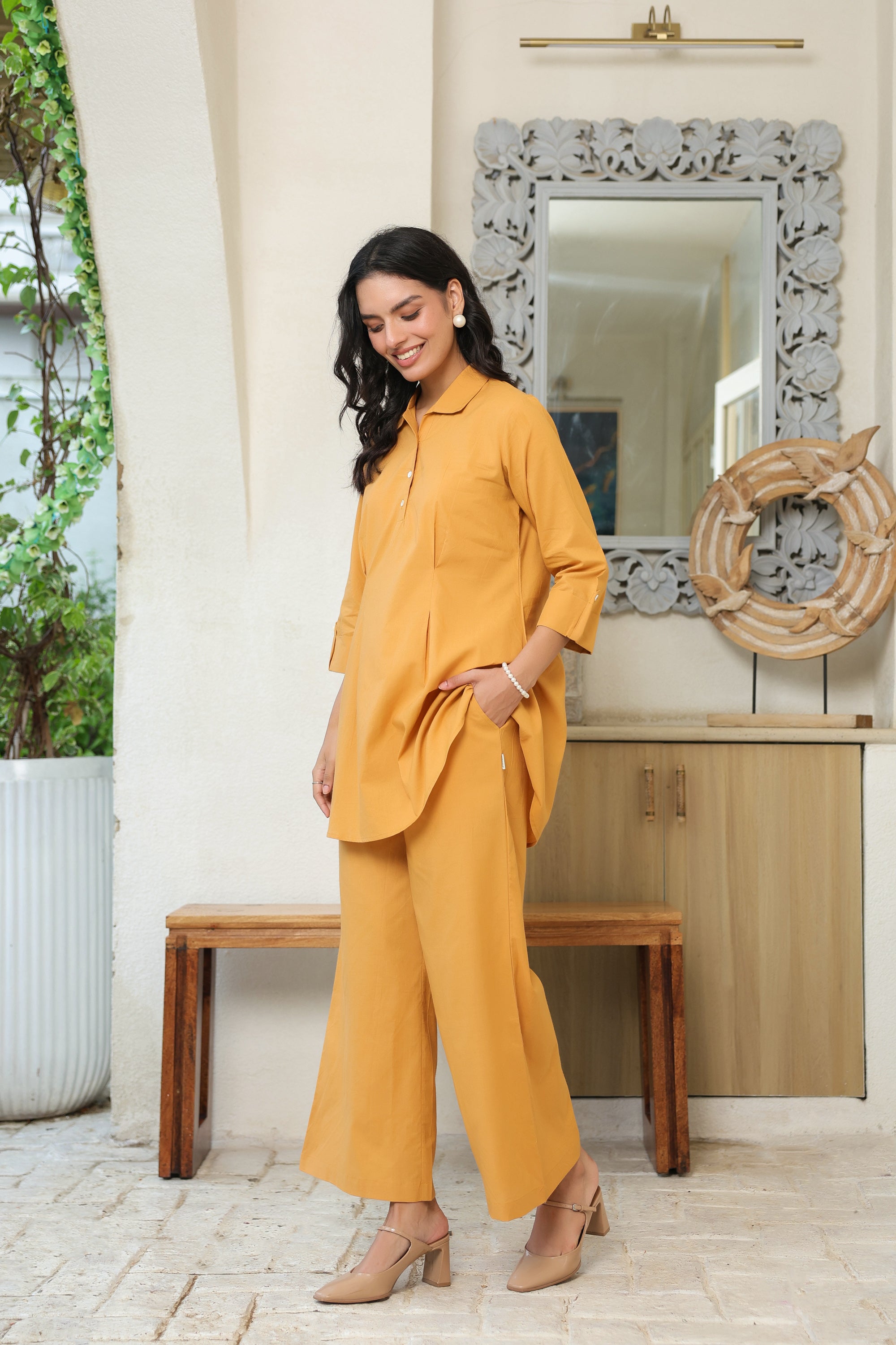 Golden Dusk Cotton Co-ord Set