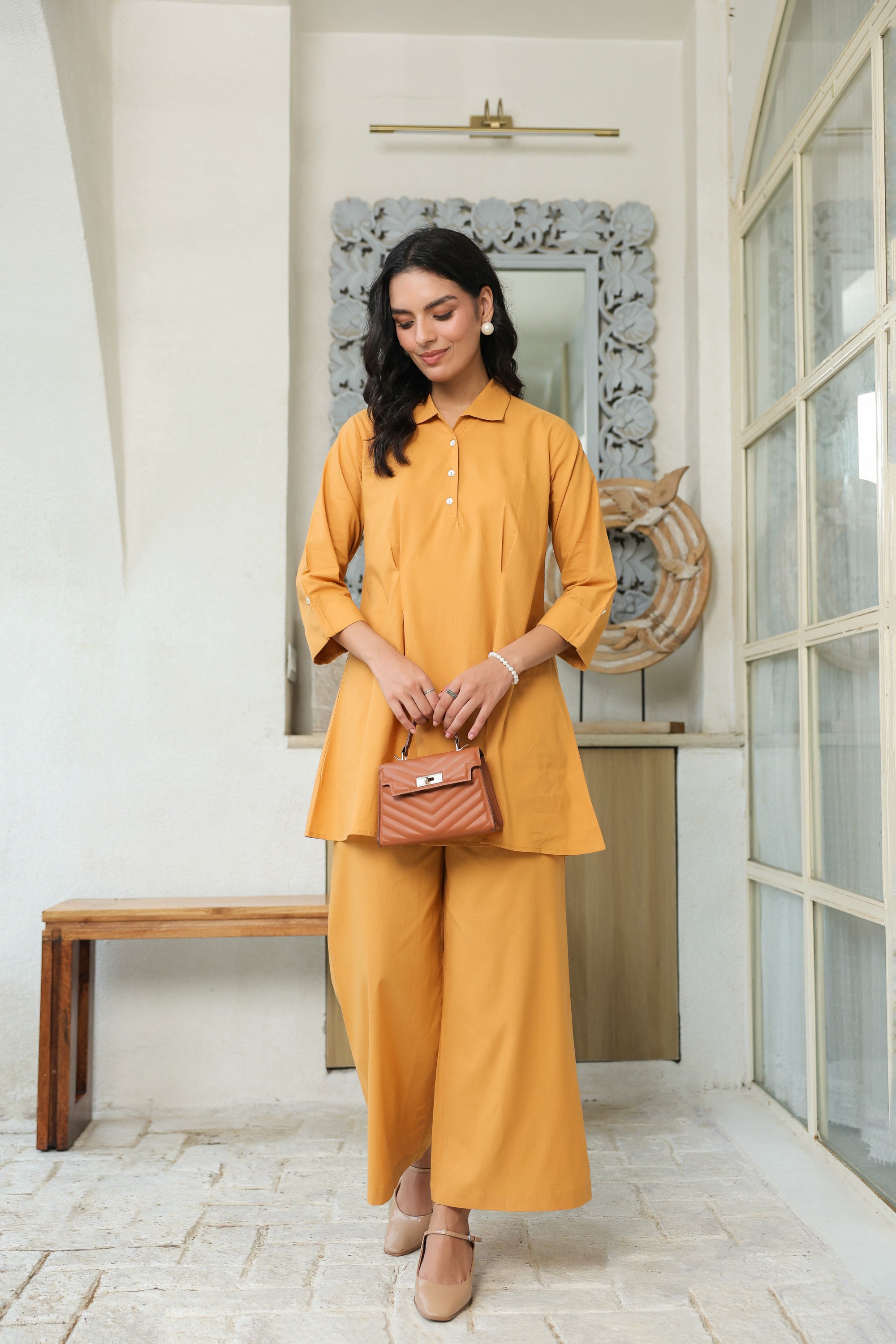 Golden Dusk Cotton Co-ord Set
