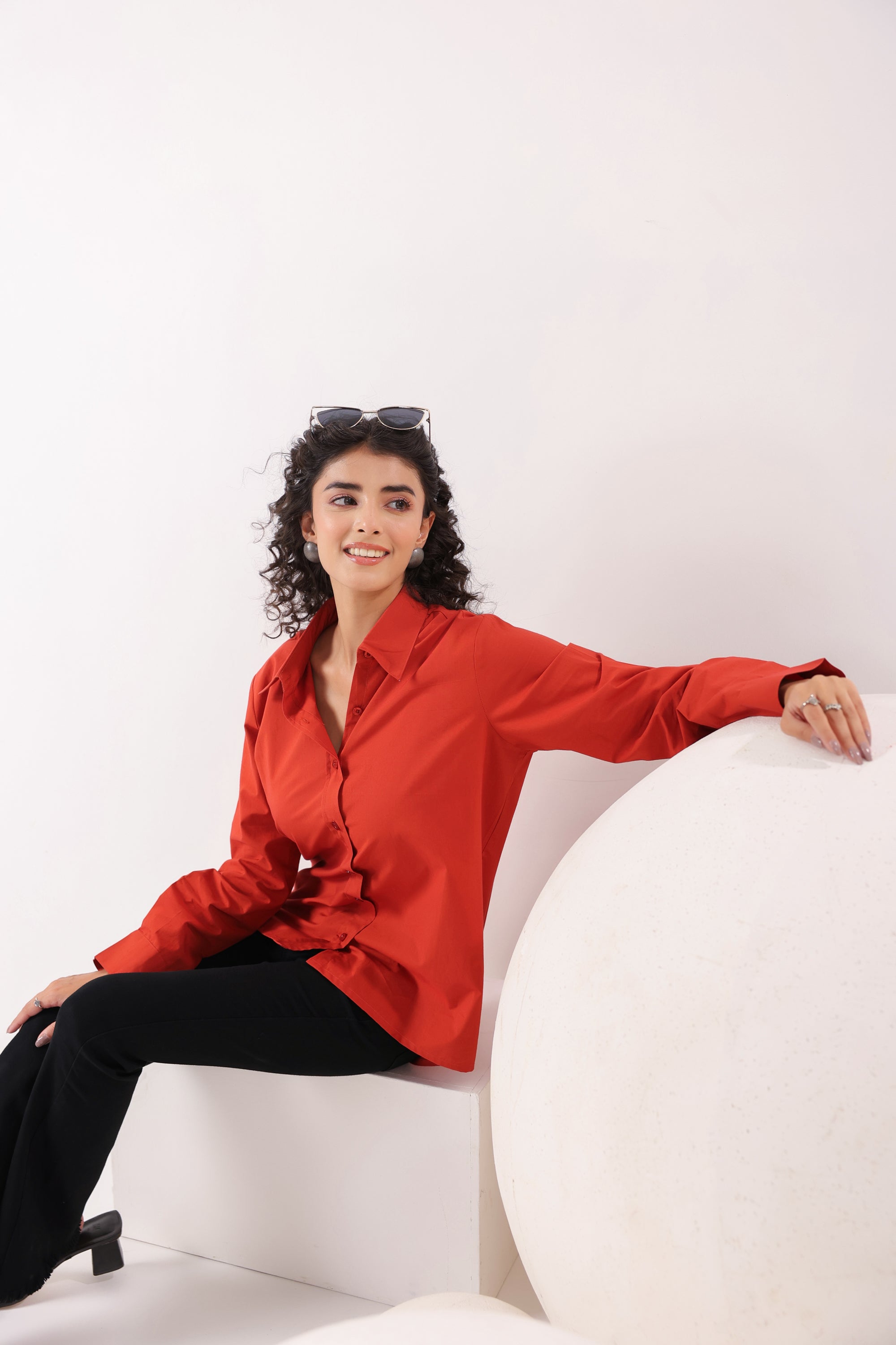 Red Essence Formal Poplin Shirt