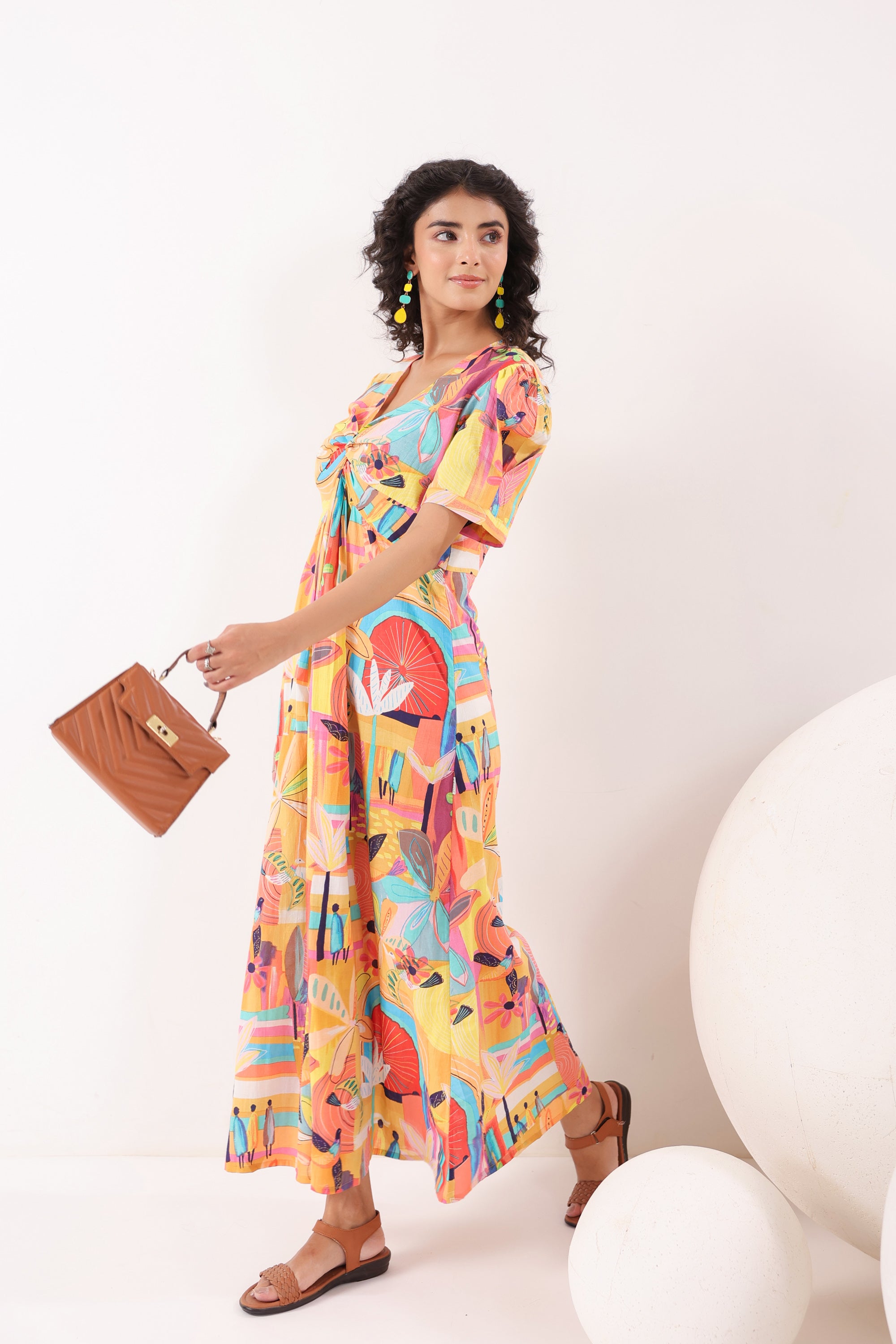 Radiant Bloom Cotton Sundress