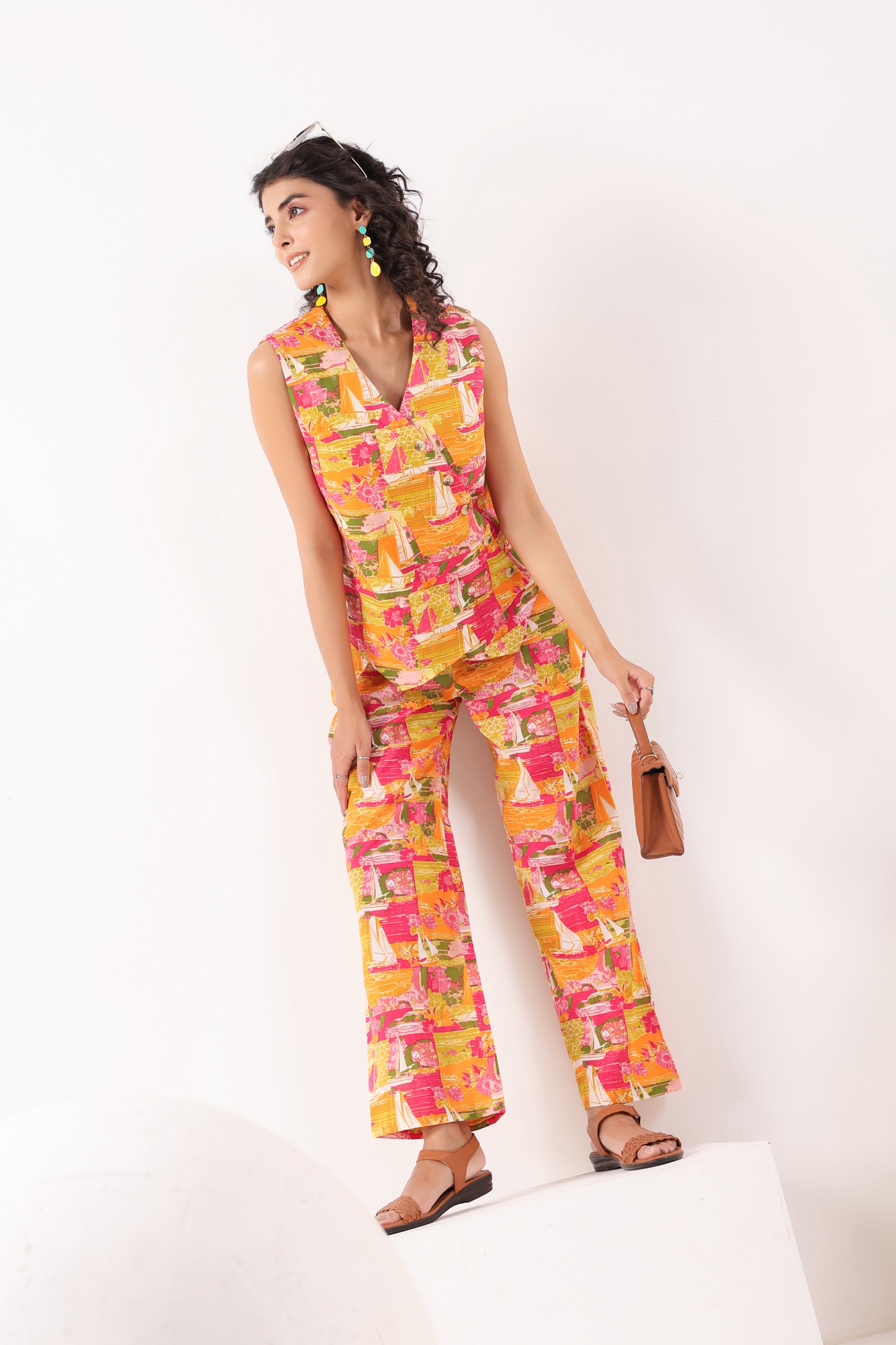Sunburst Symphony Multi Cotton Co-ord Set