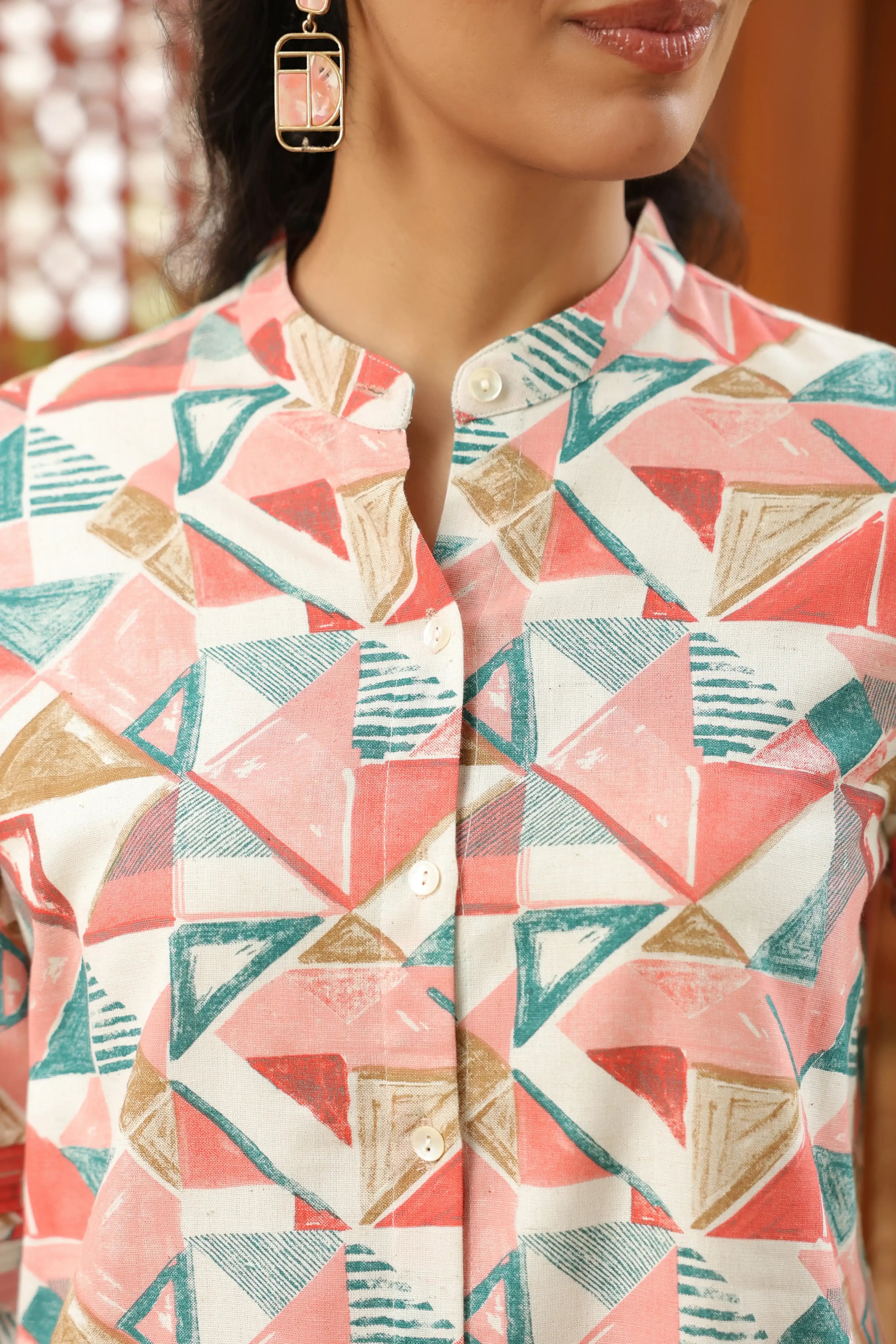 Pastel Mirage Geometric Print Co-ord Set