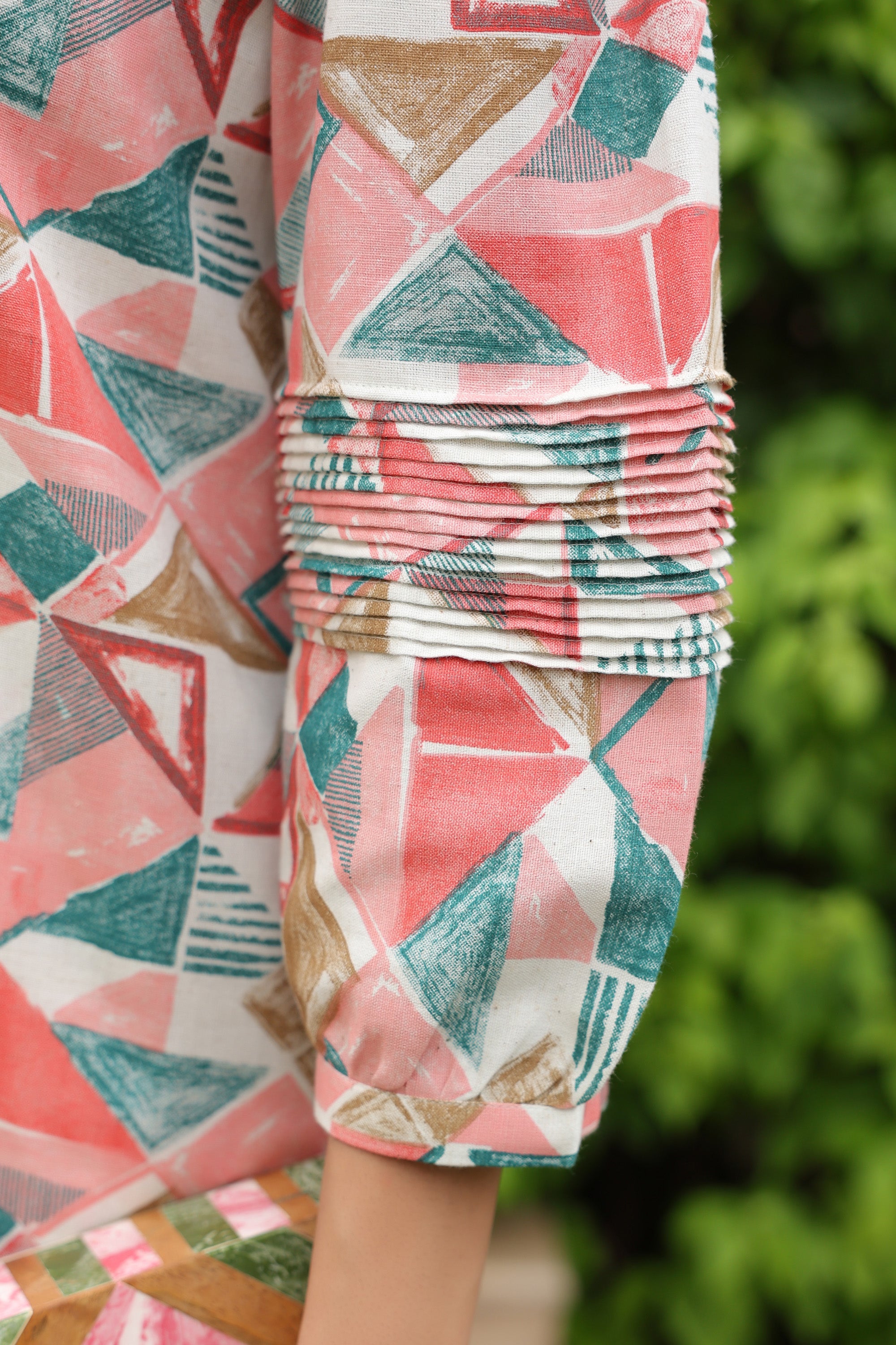 Pastel Mirage Geometric Print Cotton Flex Co-ord Set