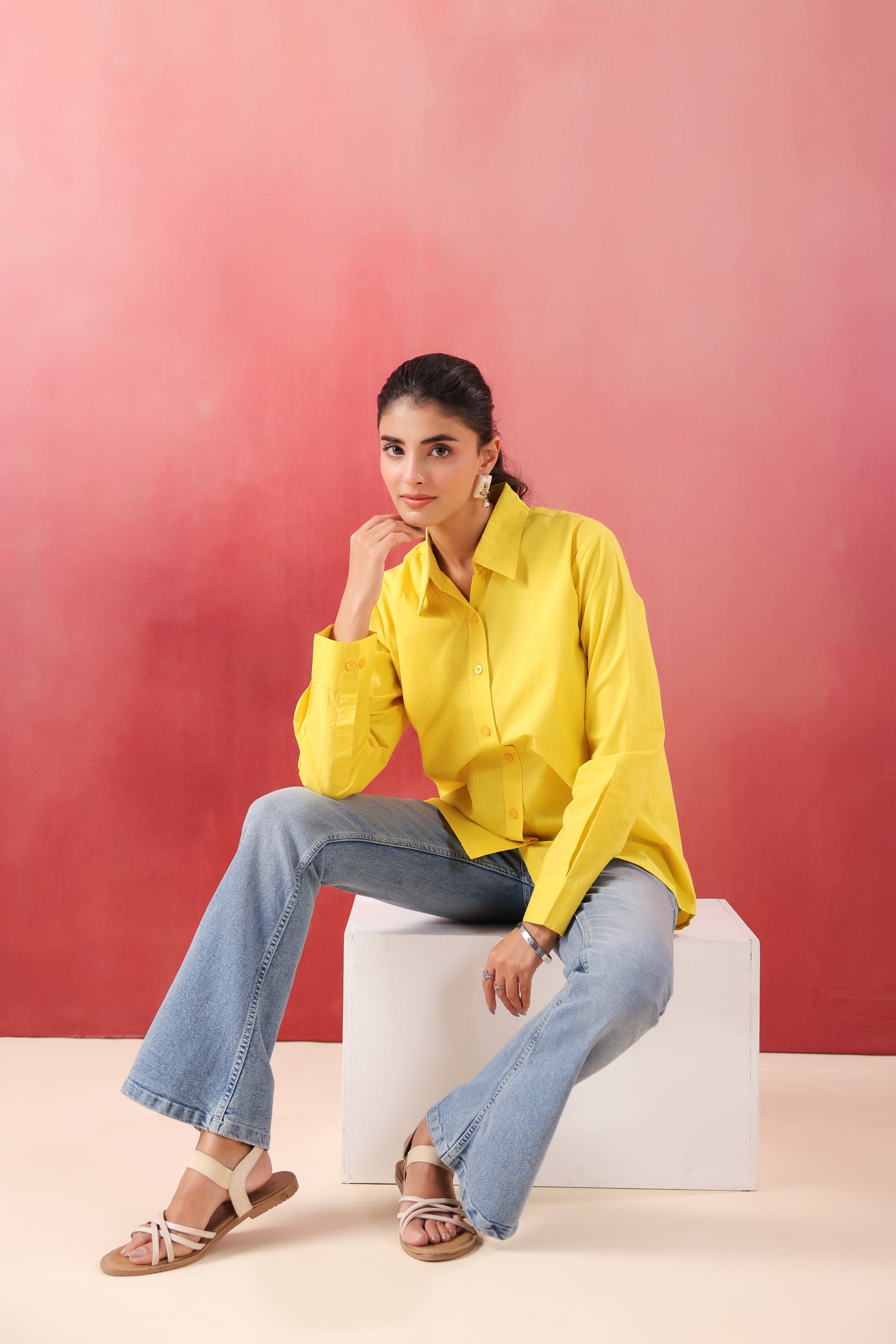 Radiant Rise Everyday Yellow Poplin Shirt
