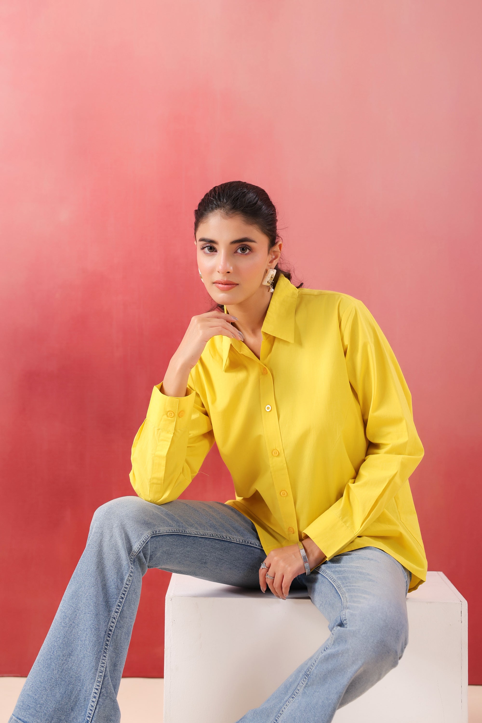 Radiant Rise Everyday Yellow Poplin Shirt