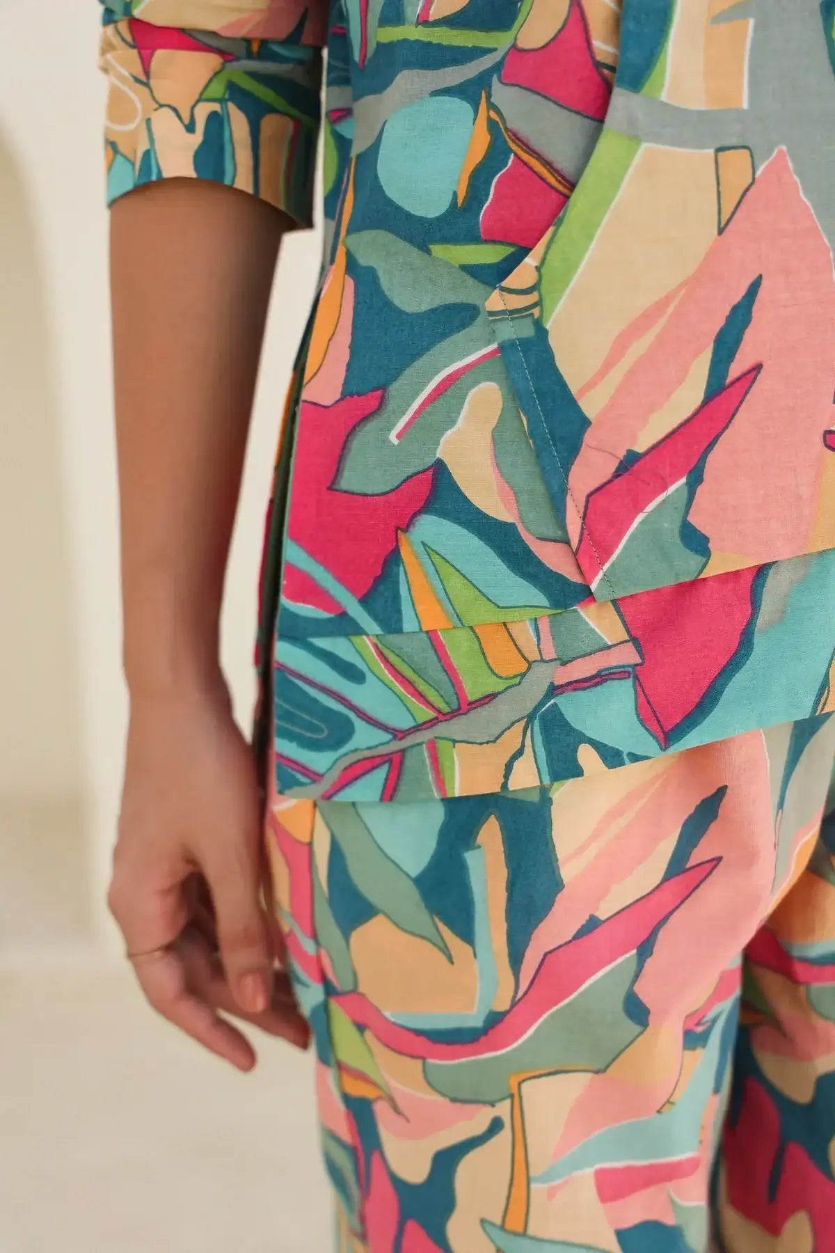 Blush Canvas Cotton Hoodie Set