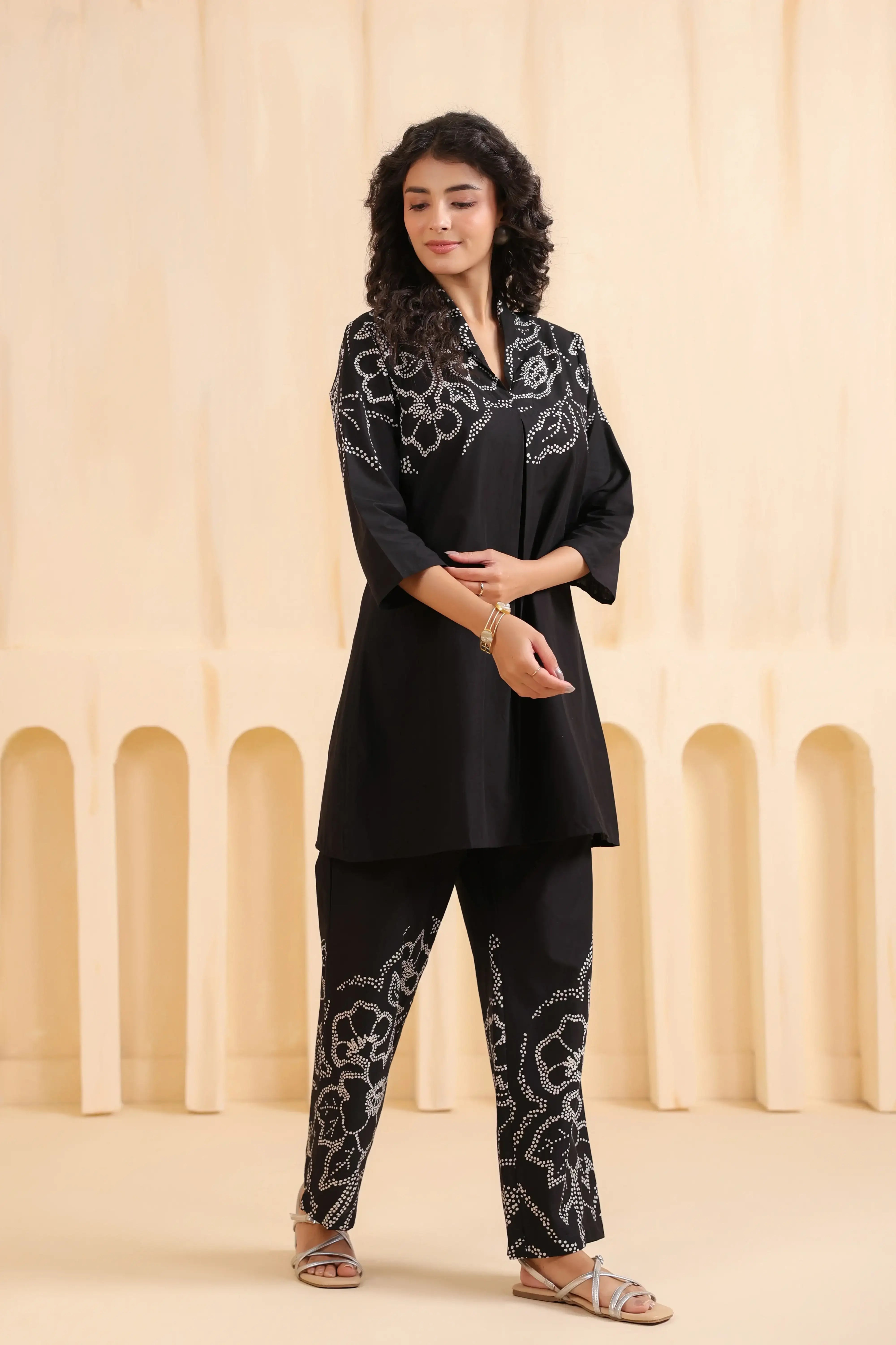 Noir Cotton Floral Printed Co-ord Set