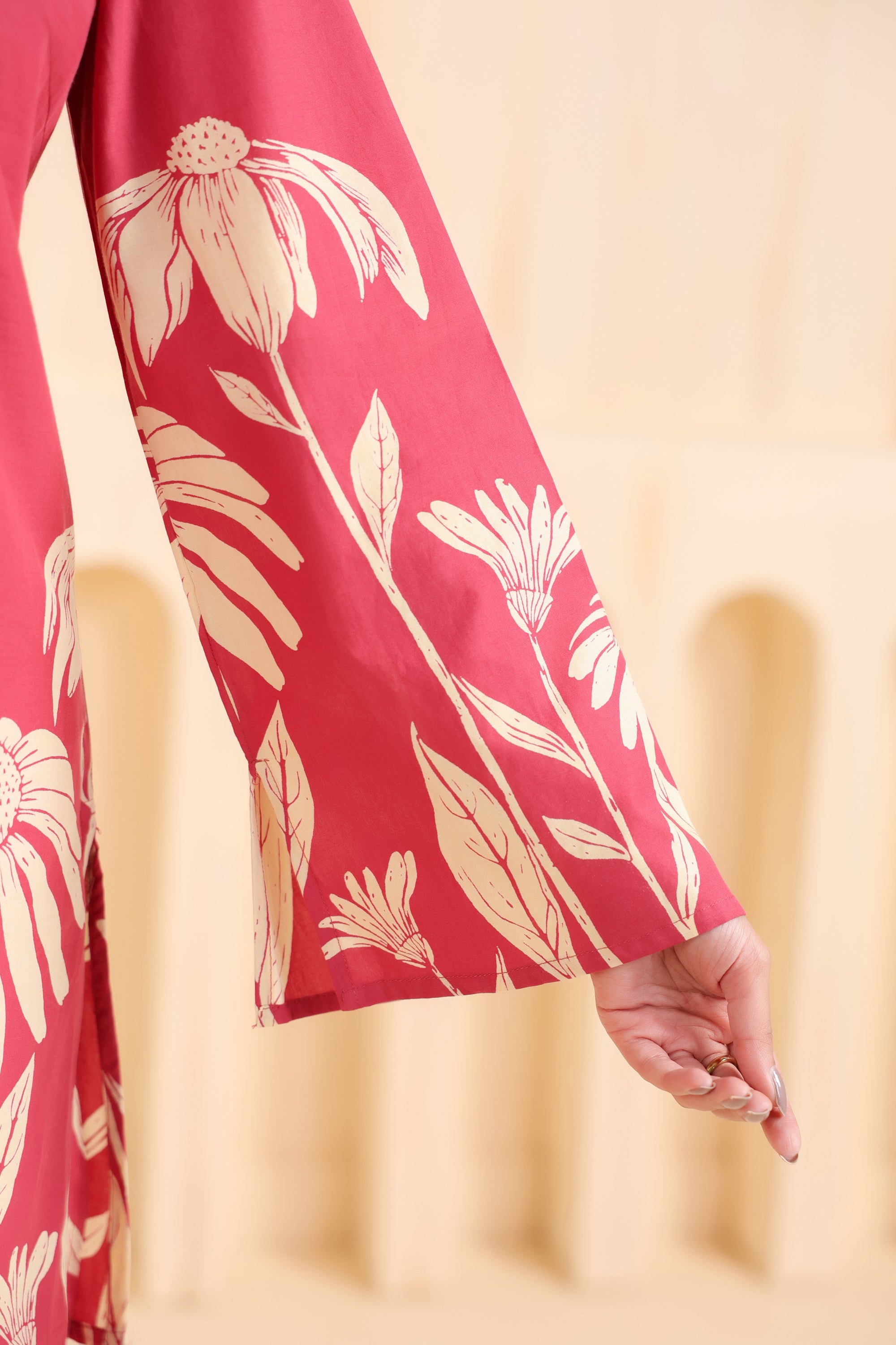 Crimson Royale Printed Cotton Co-ord Set