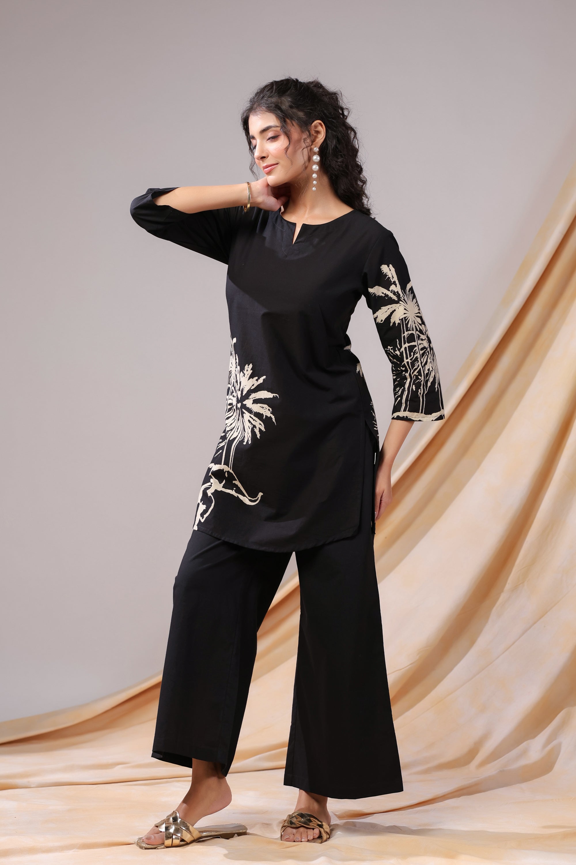 Midnight Safari Cotton Co-ord Set