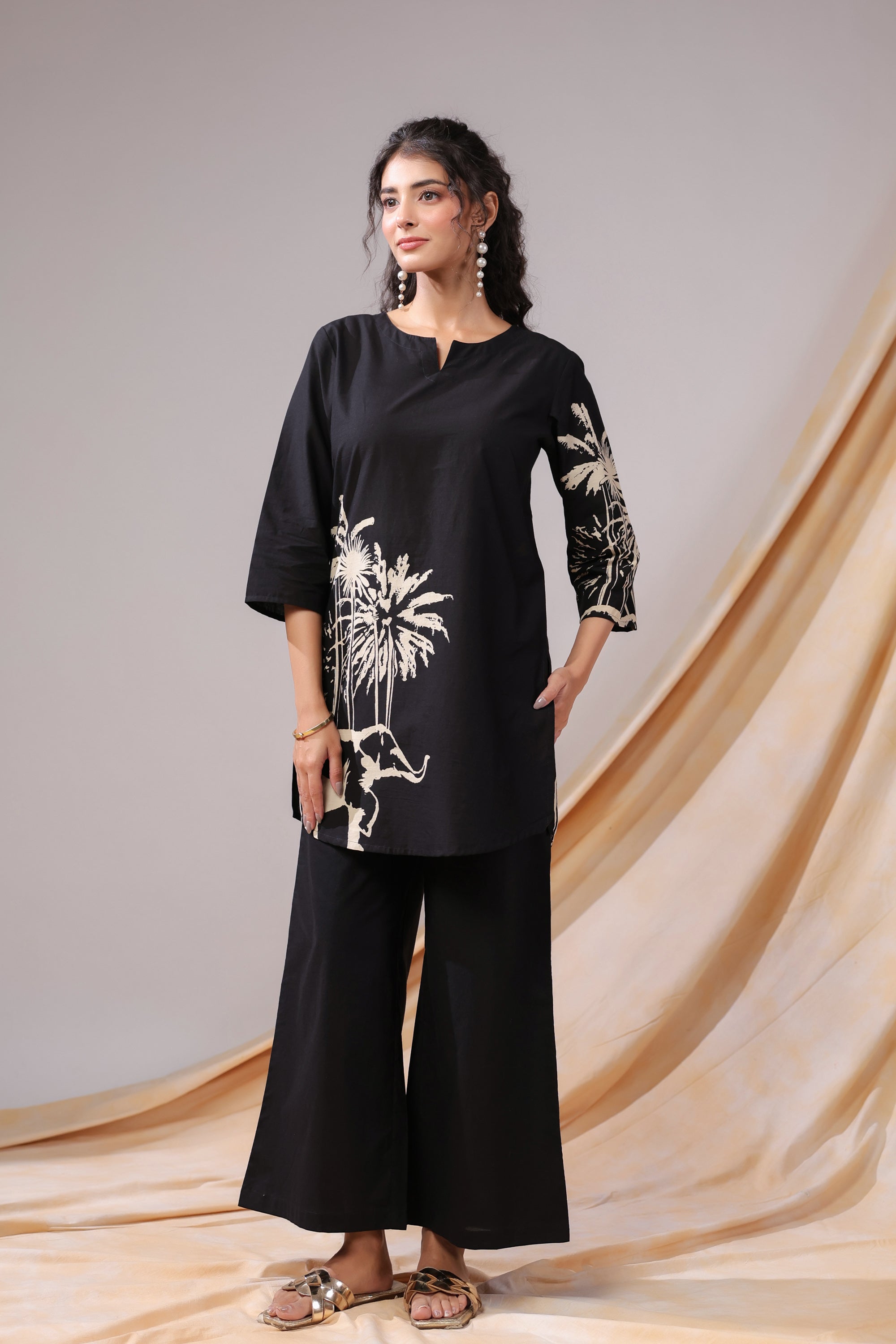 Midnight Safari Cotton Co-ord Set