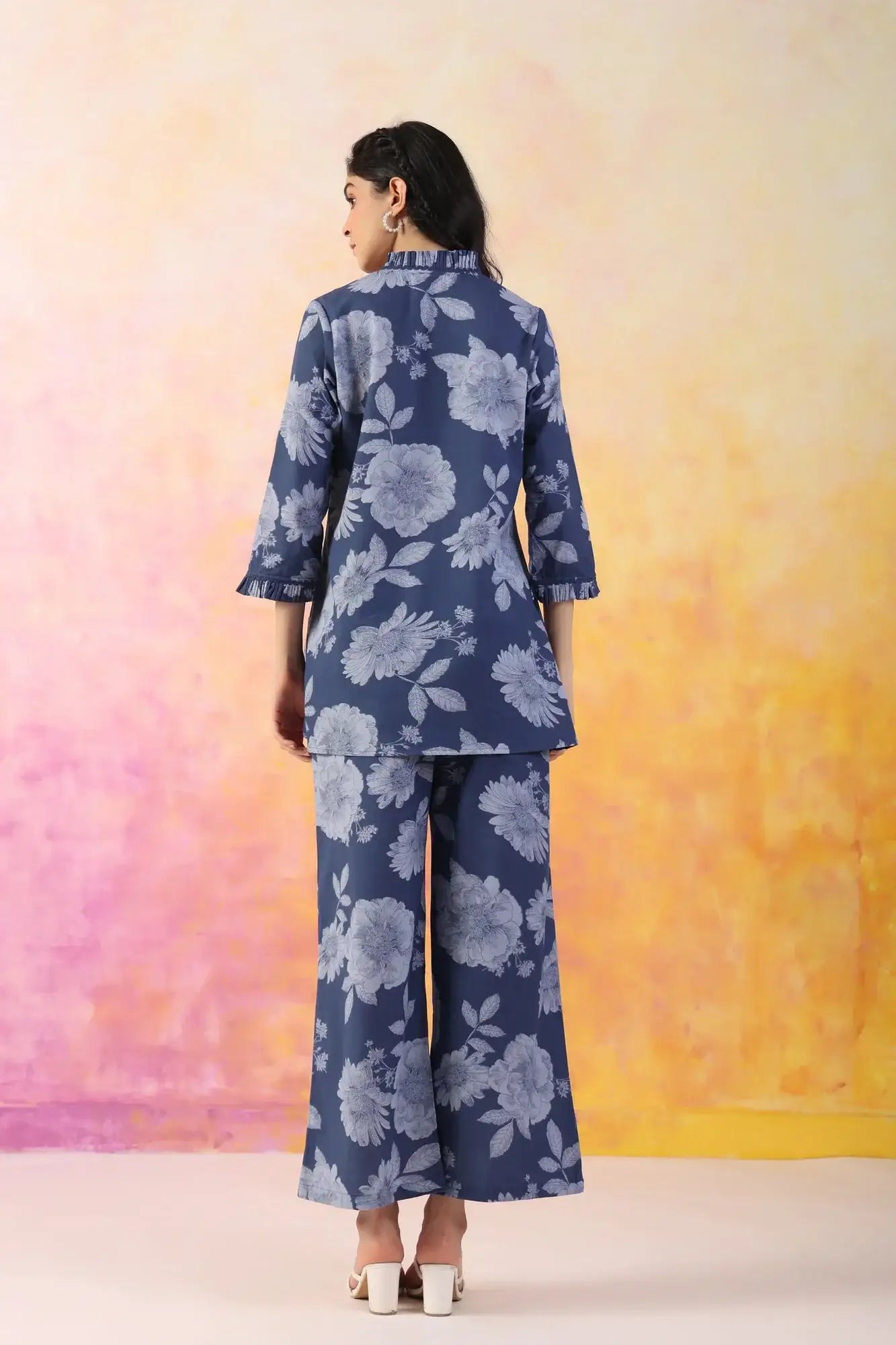 The Breezy Edit Blue Cotton Flex Co-ord Set