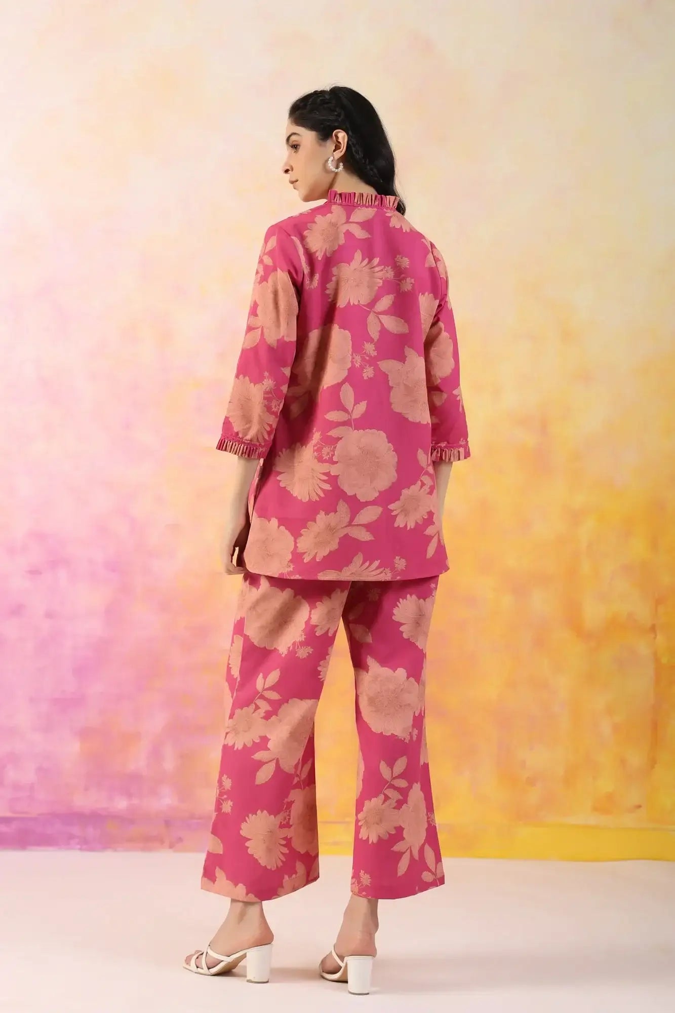 The Breezy Edit Pink Cotton Flex Co-ord Set