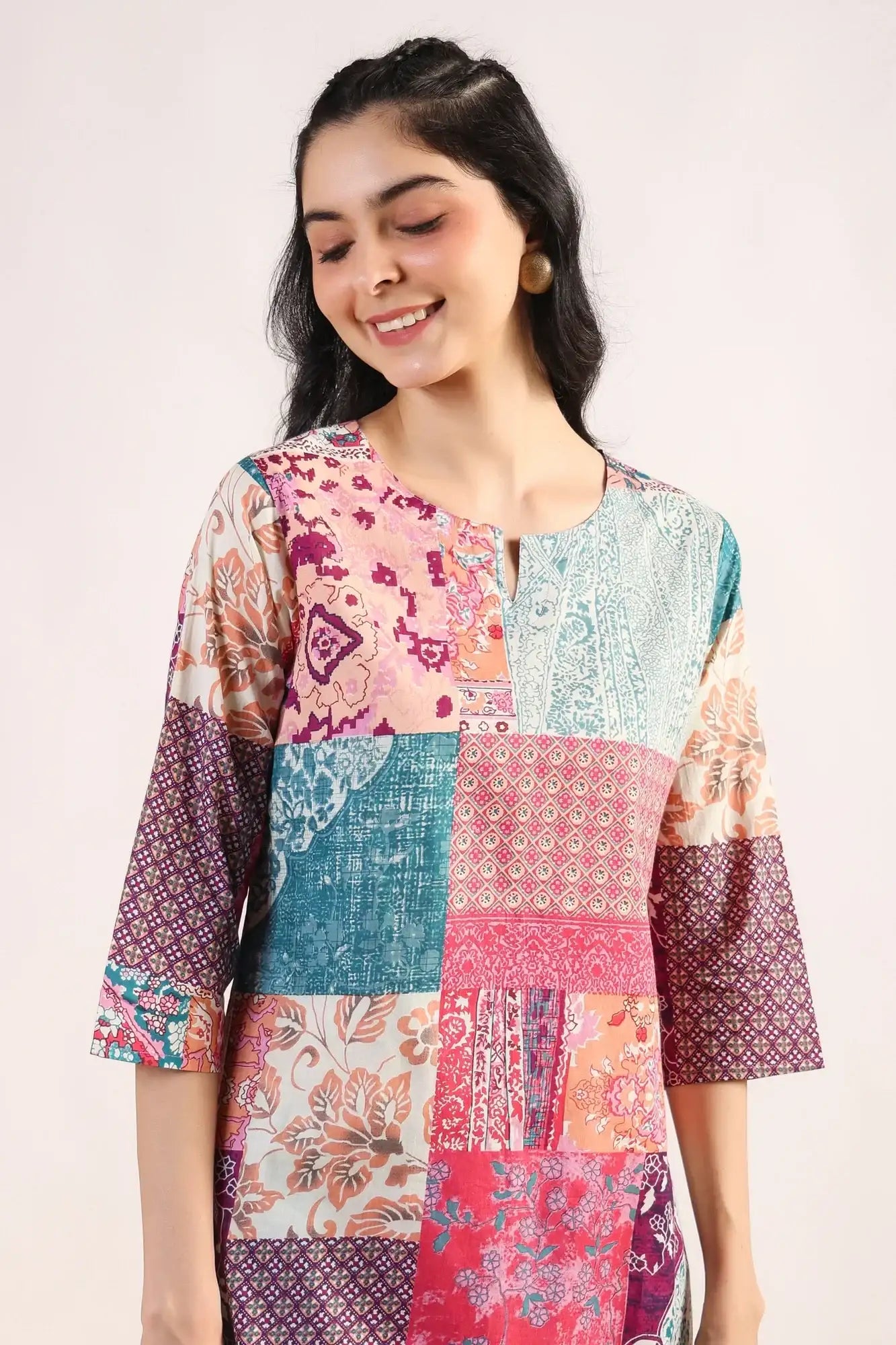 Jungle Gem Patch Palazzo Cotton Loungewear Set