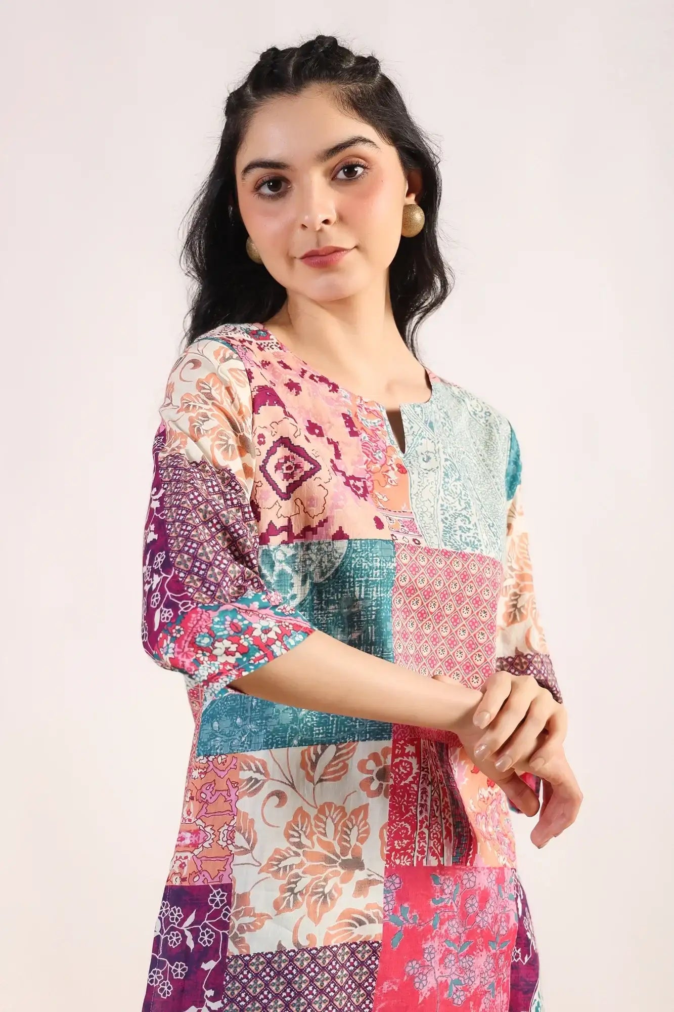 Jungle Gem Patch Palazzo Cotton Loungewear Set
