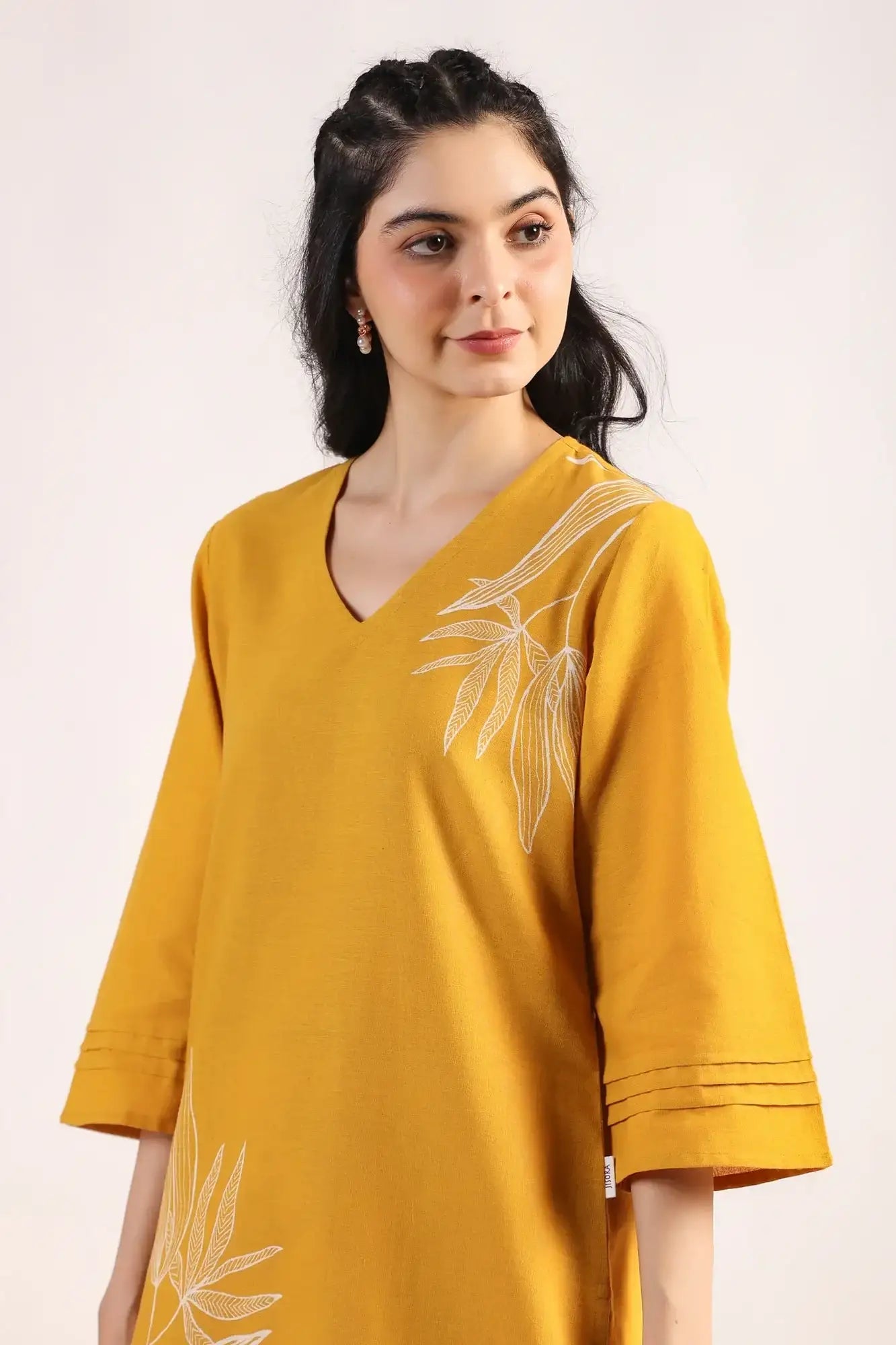 Urban Grace On Yellow Cotton Flex Top