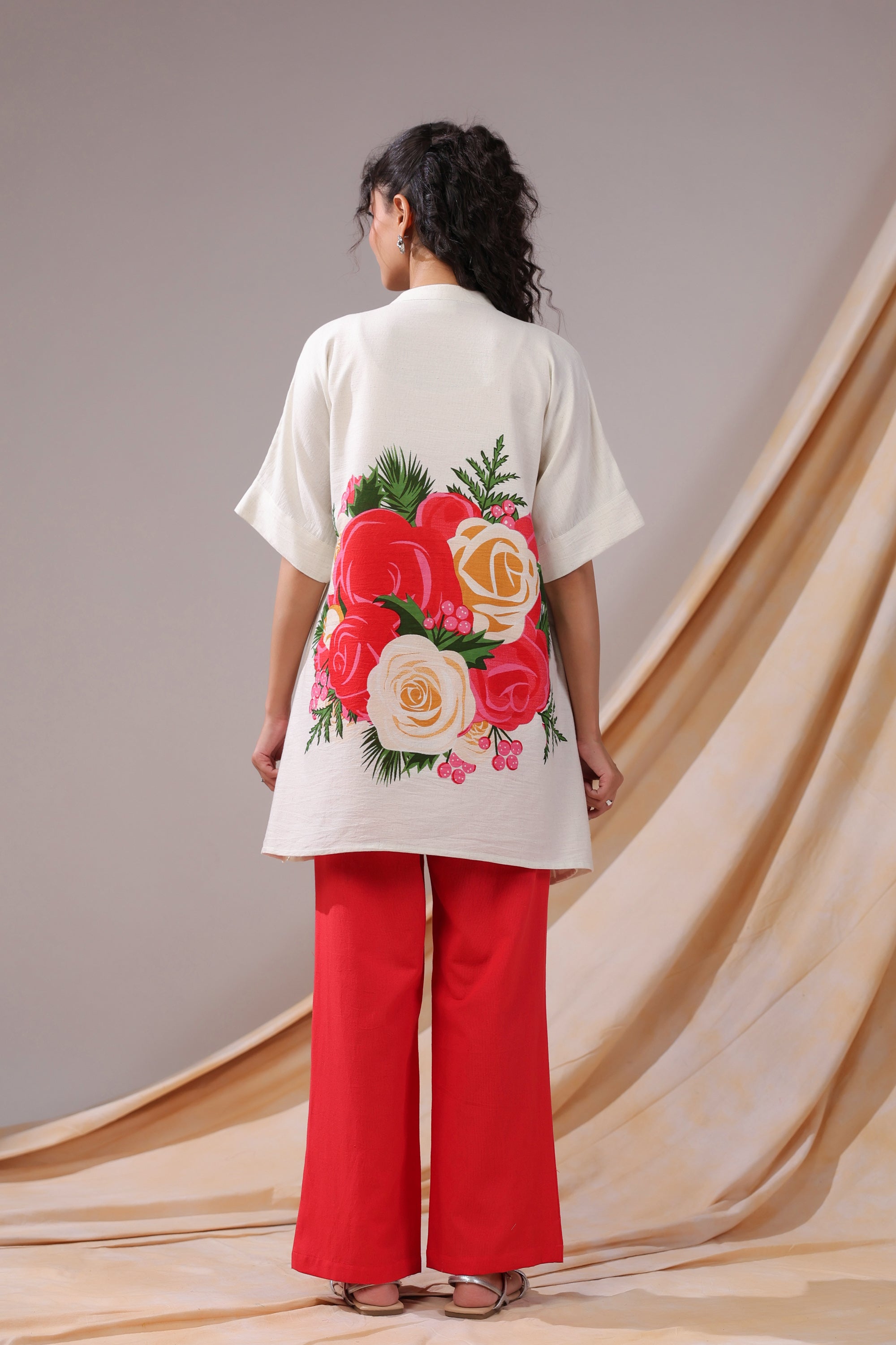 Scarlet Bloom Printed Cotton Flex Co-ord Set