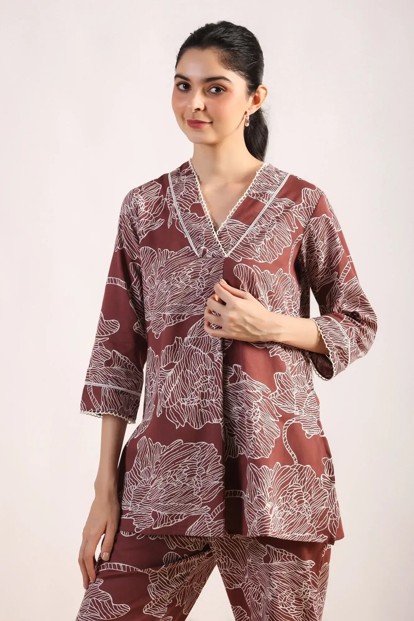 Floral Fantasy Cotton Flex Co-ord set