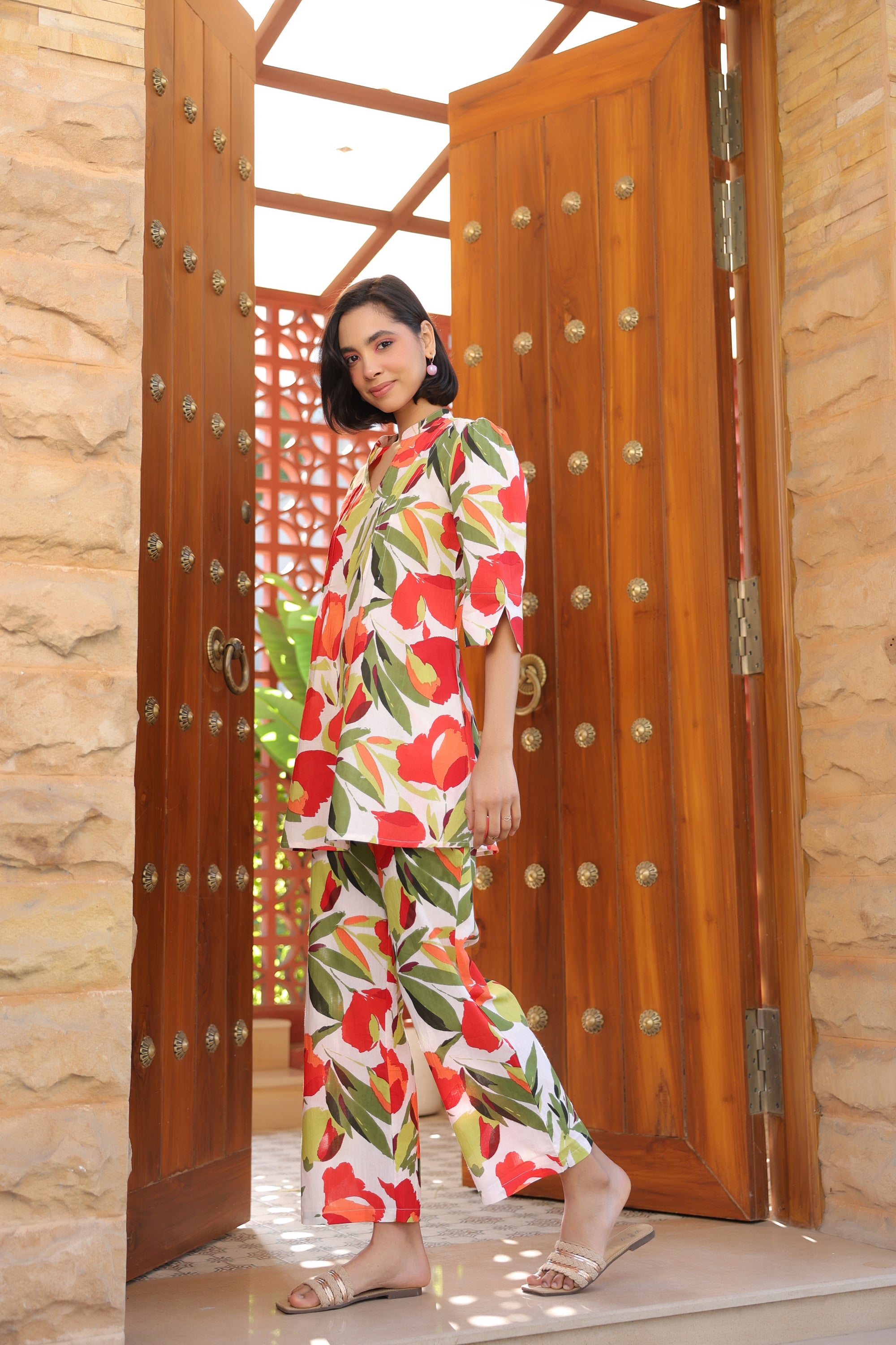 Fruitful Bloom Cotton Co-ord Set