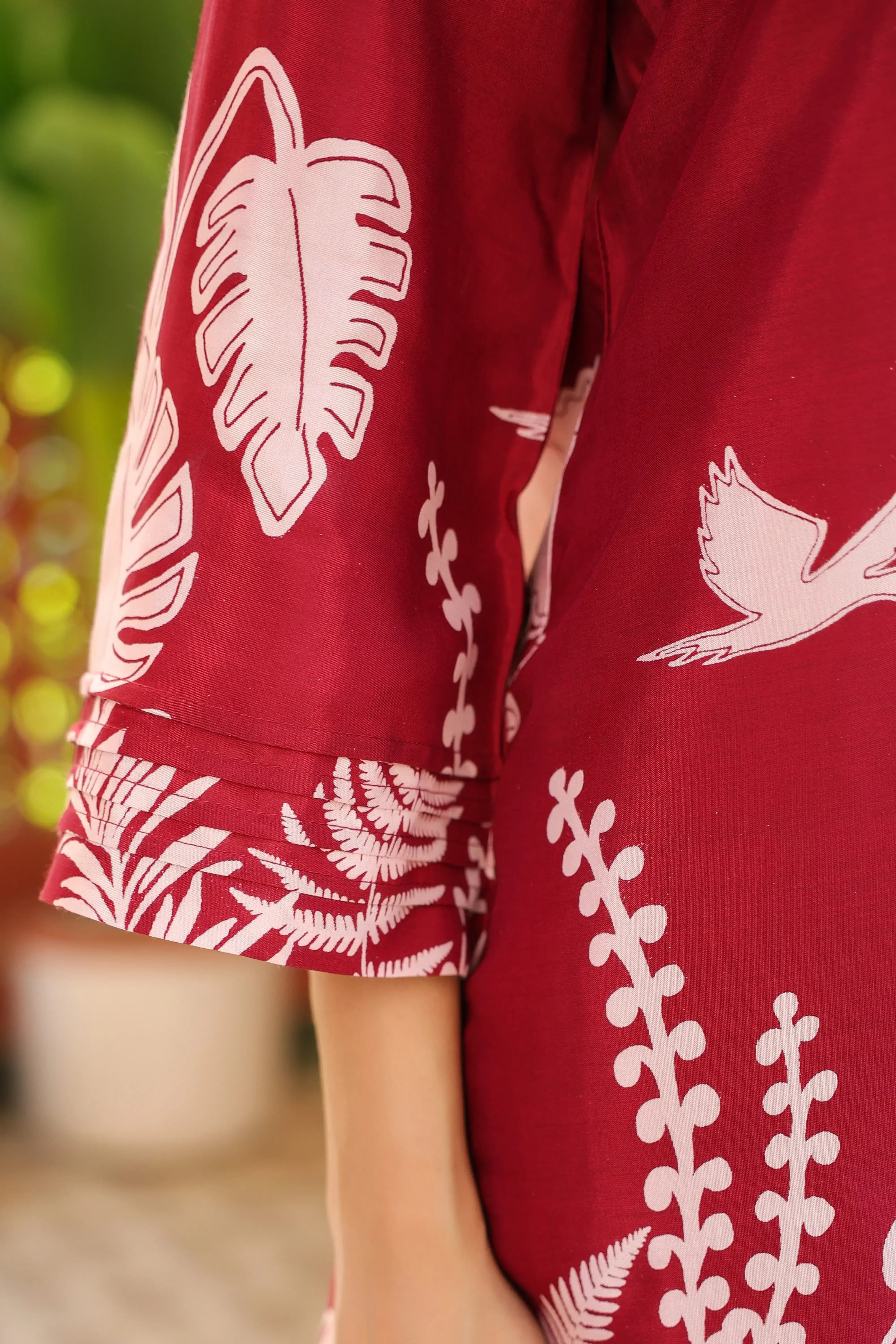 Scarlet Safari Russian Silk Co-ord Set