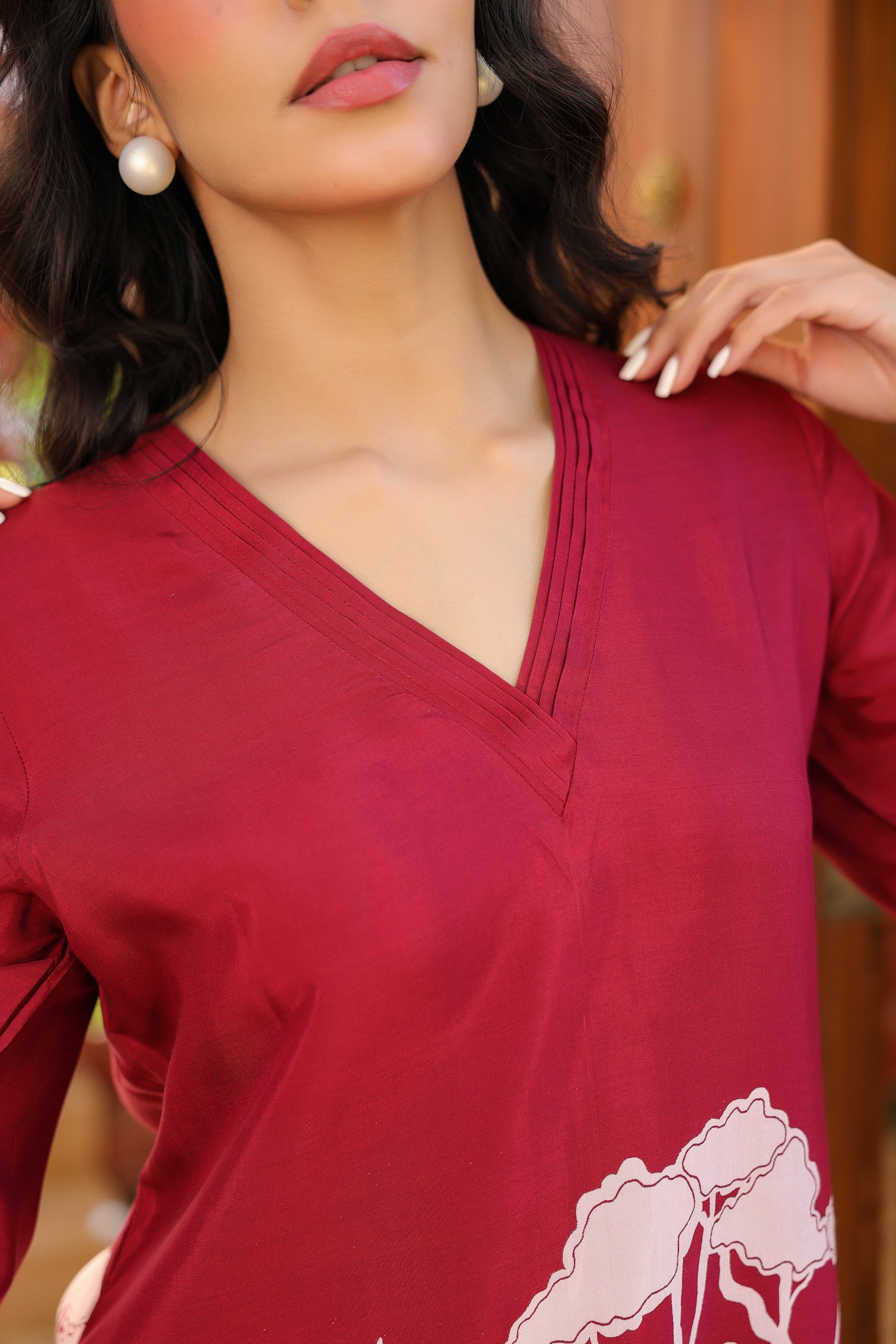 Scarlet Safari Russian Silk Co-ord Set