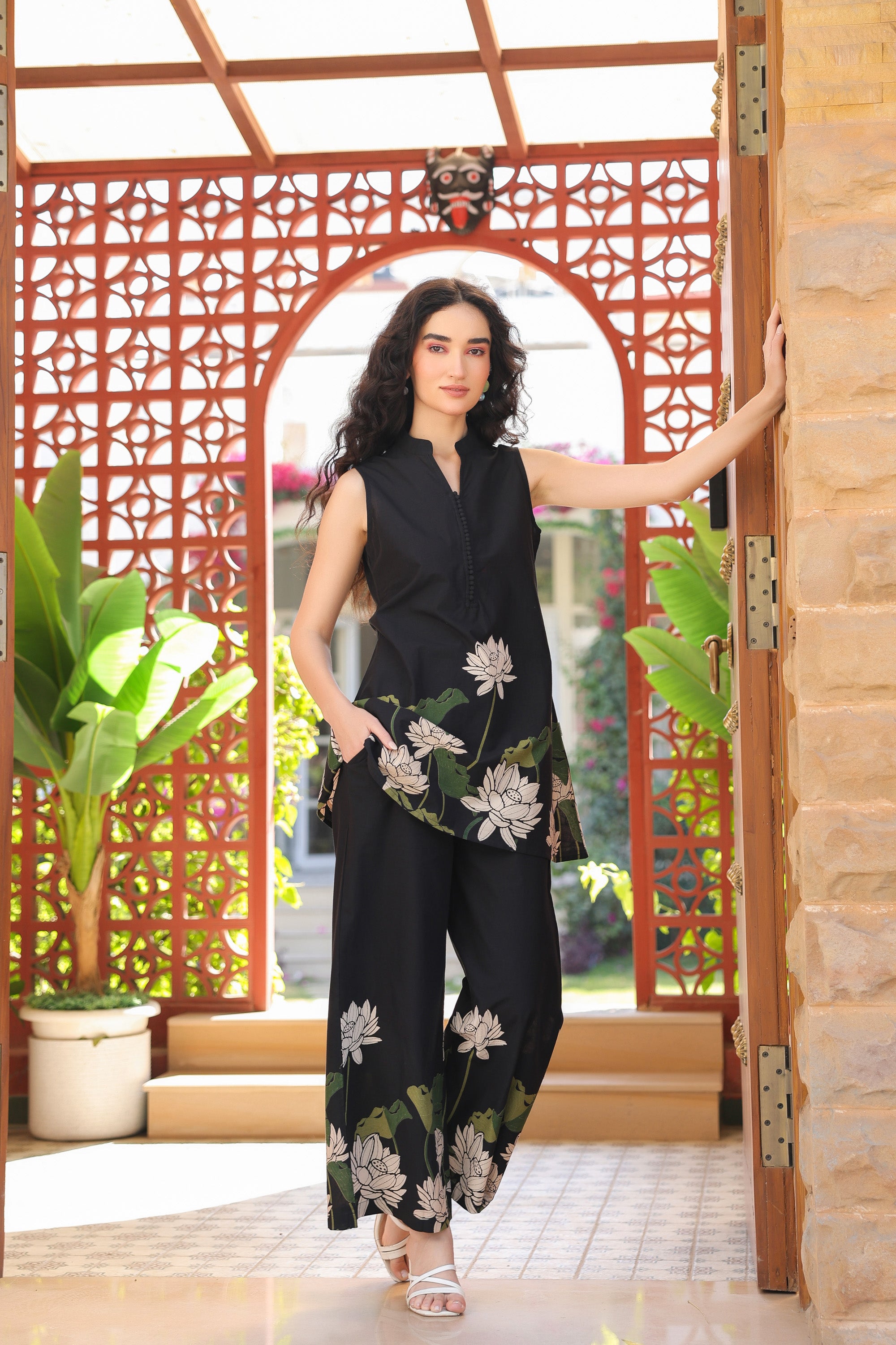 Inky Blossom Cotton Co-ord Set