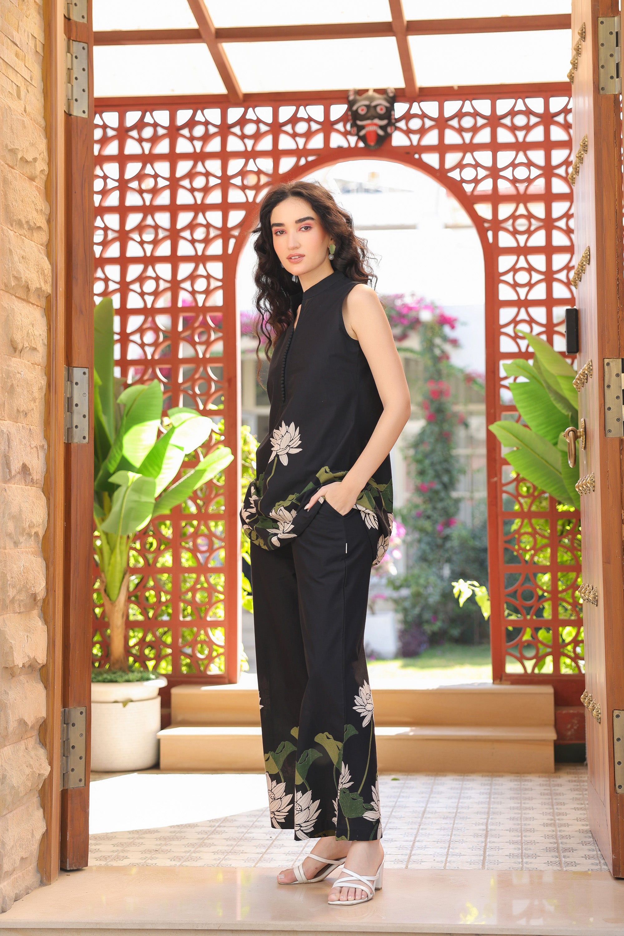 Inky Blossom Cotton Co-ord Set