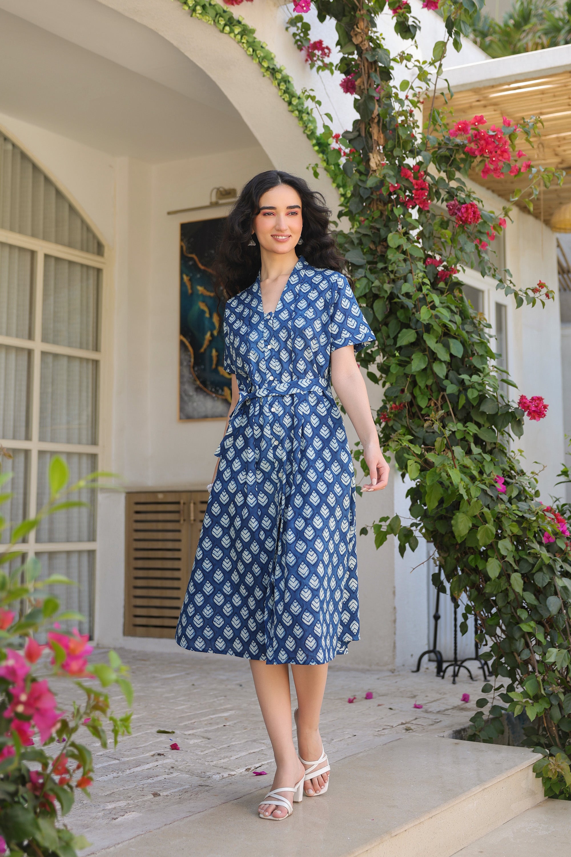 Indigo Blue Cotton Dress