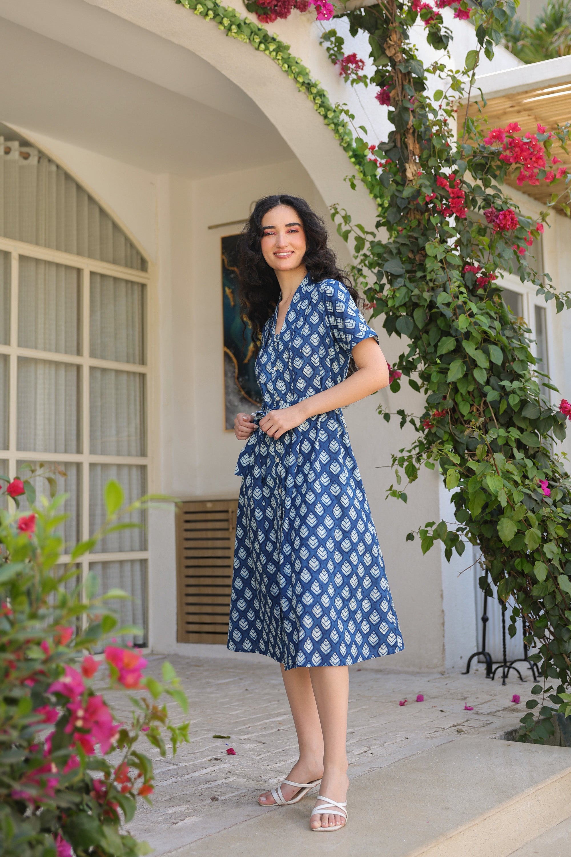 Indigo Blue Cotton Dress