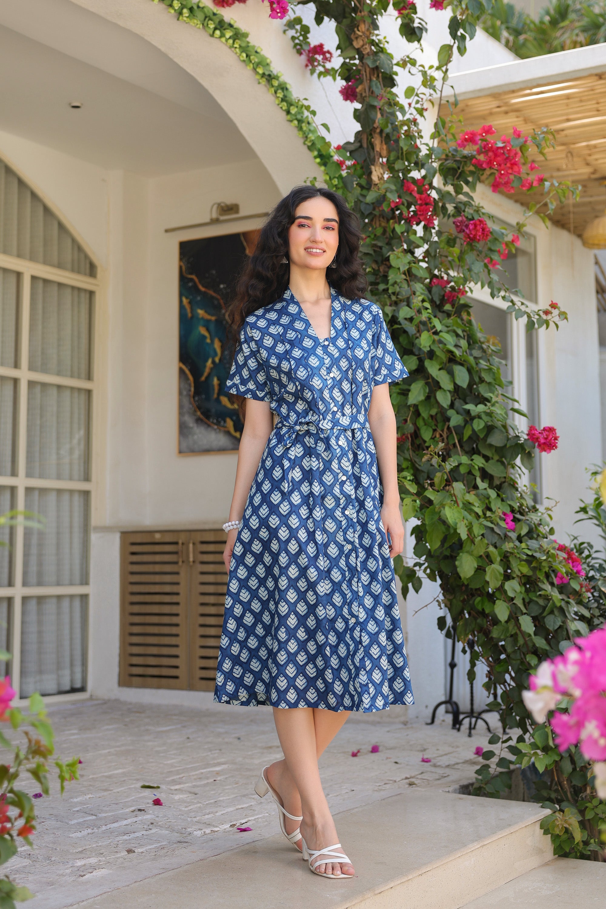 Indigo Blue Cotton Dress