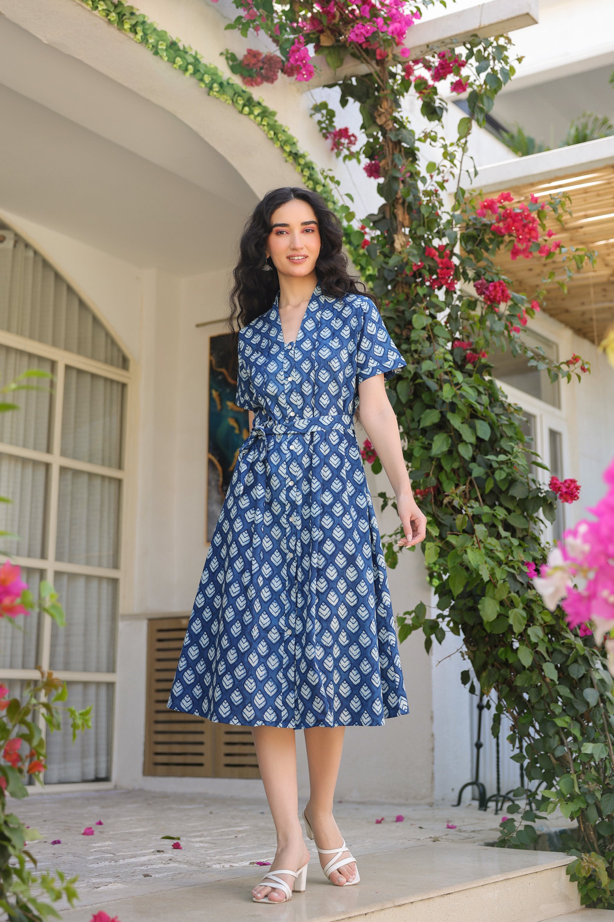 Indigo Blue Cotton Dress Indigo Blue Cotton Dress
