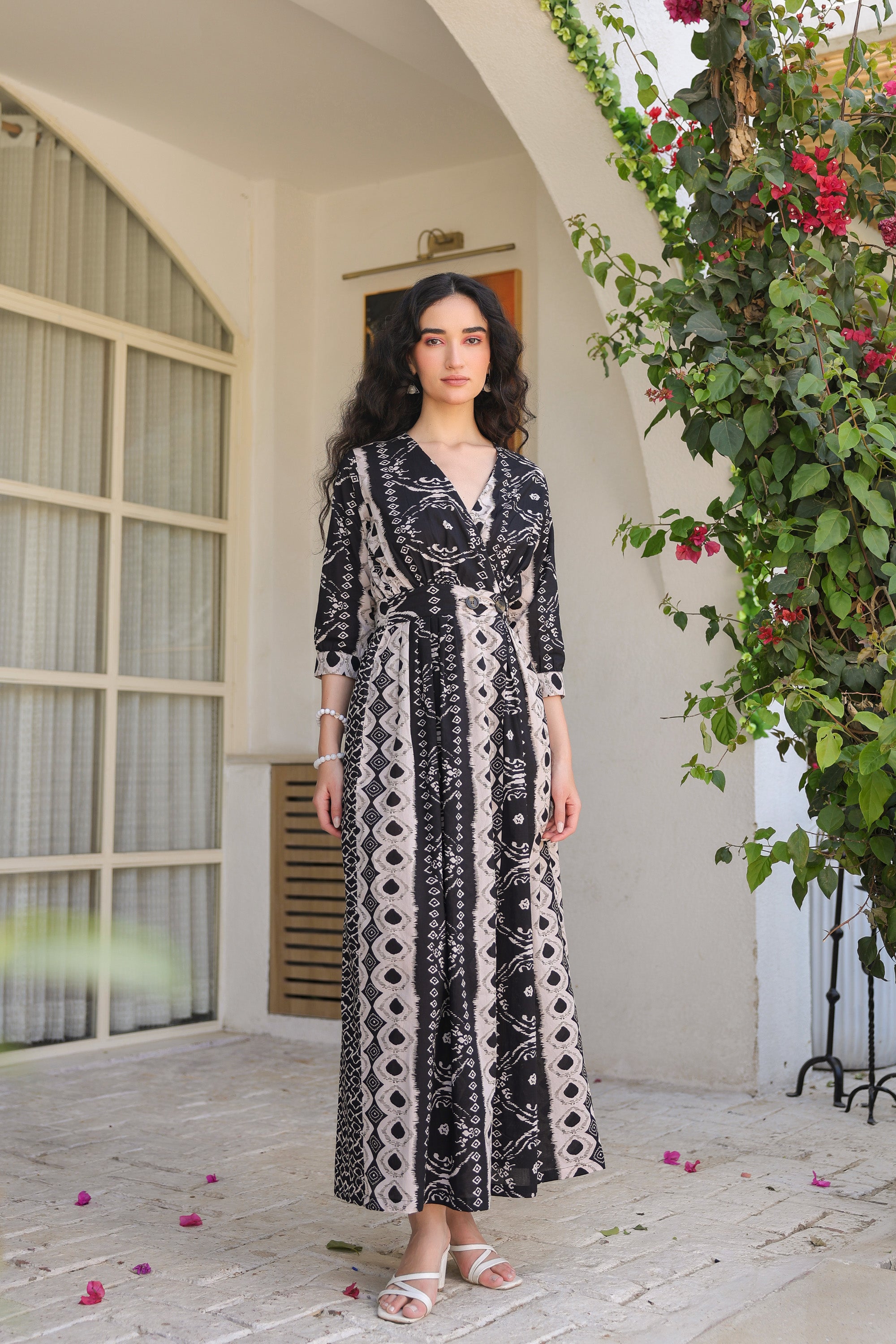 Iris Black Vintage Cotton Dress