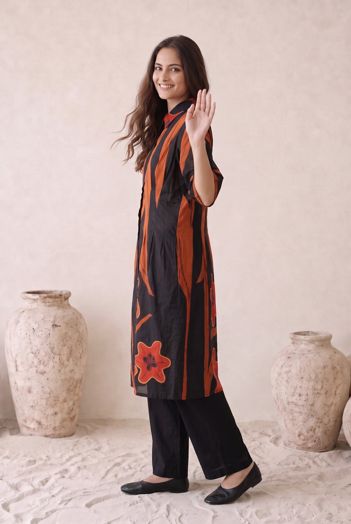 Abstract Floral Mul Cotton Co-ord Set